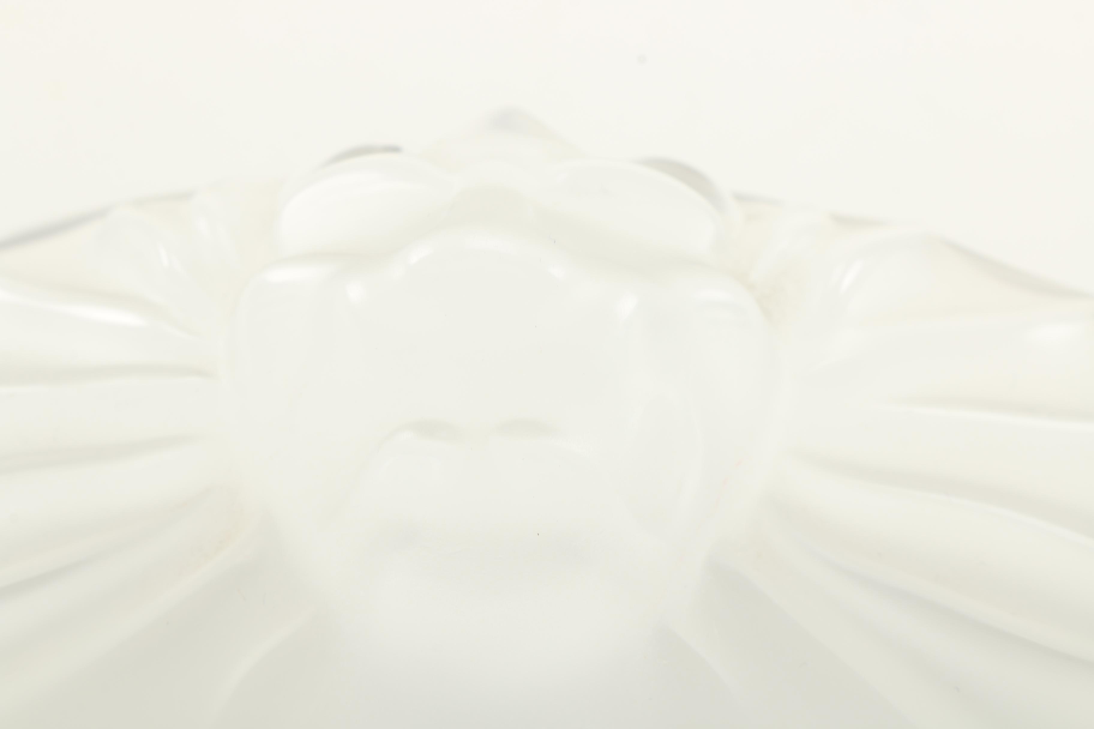 Lalique "Lion" Frosted Crystal Ash Receiver