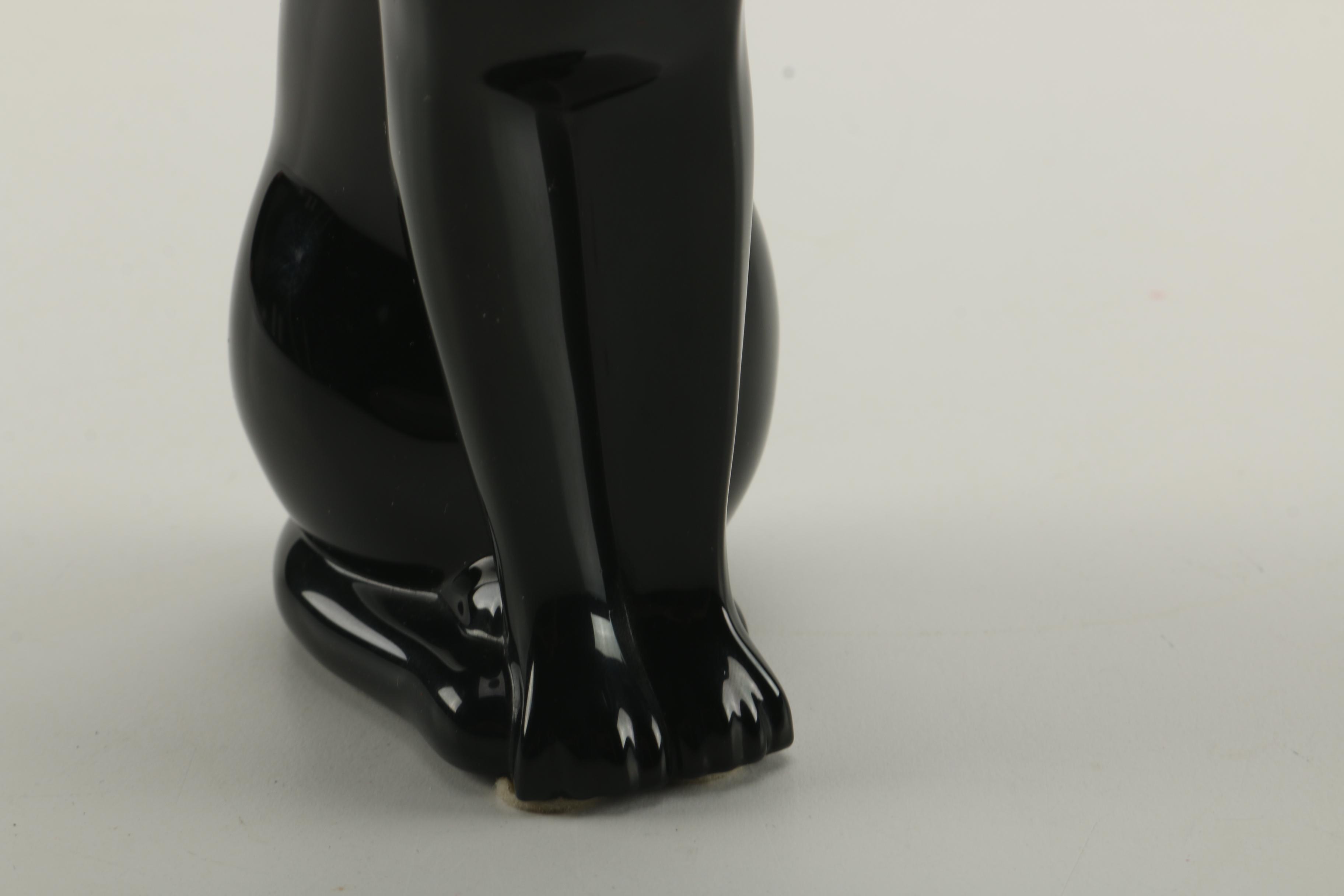 Baccarat Black Crystal Feline Figurine
