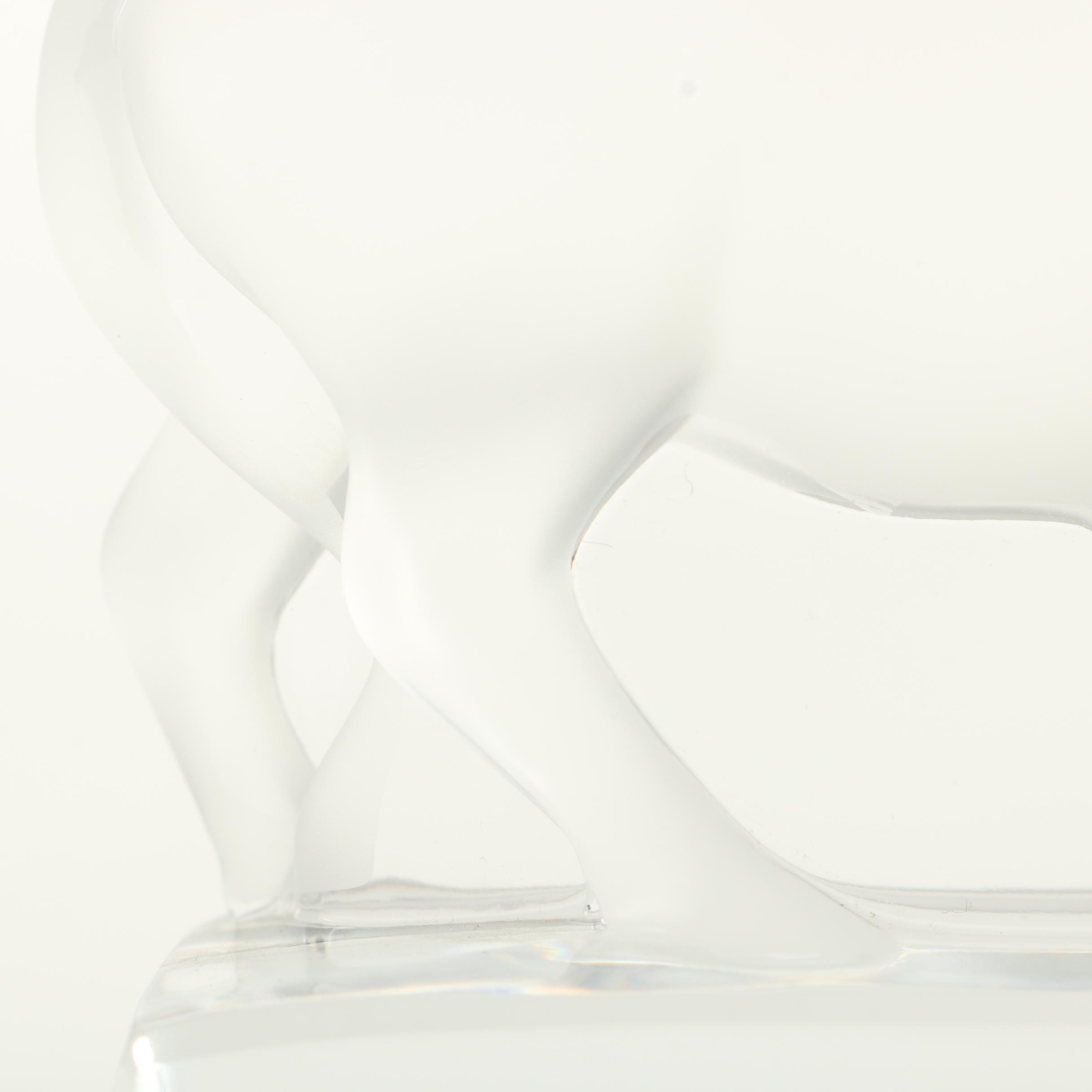 Lalique Crystal Bull Paperweight