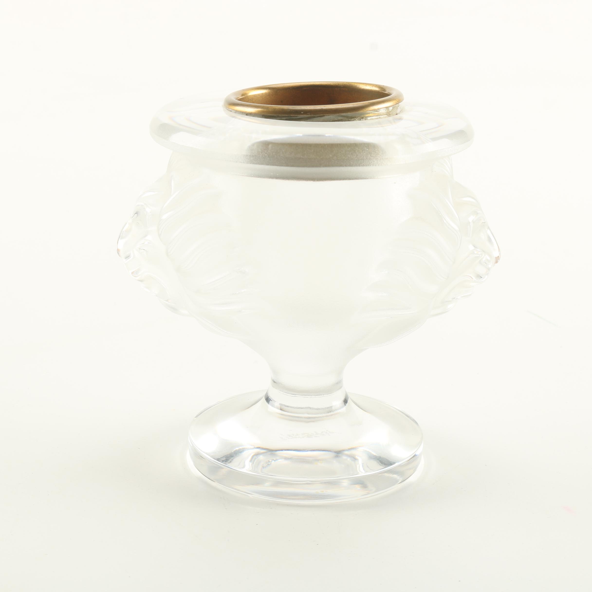 Lalique Crystal Candle Holder