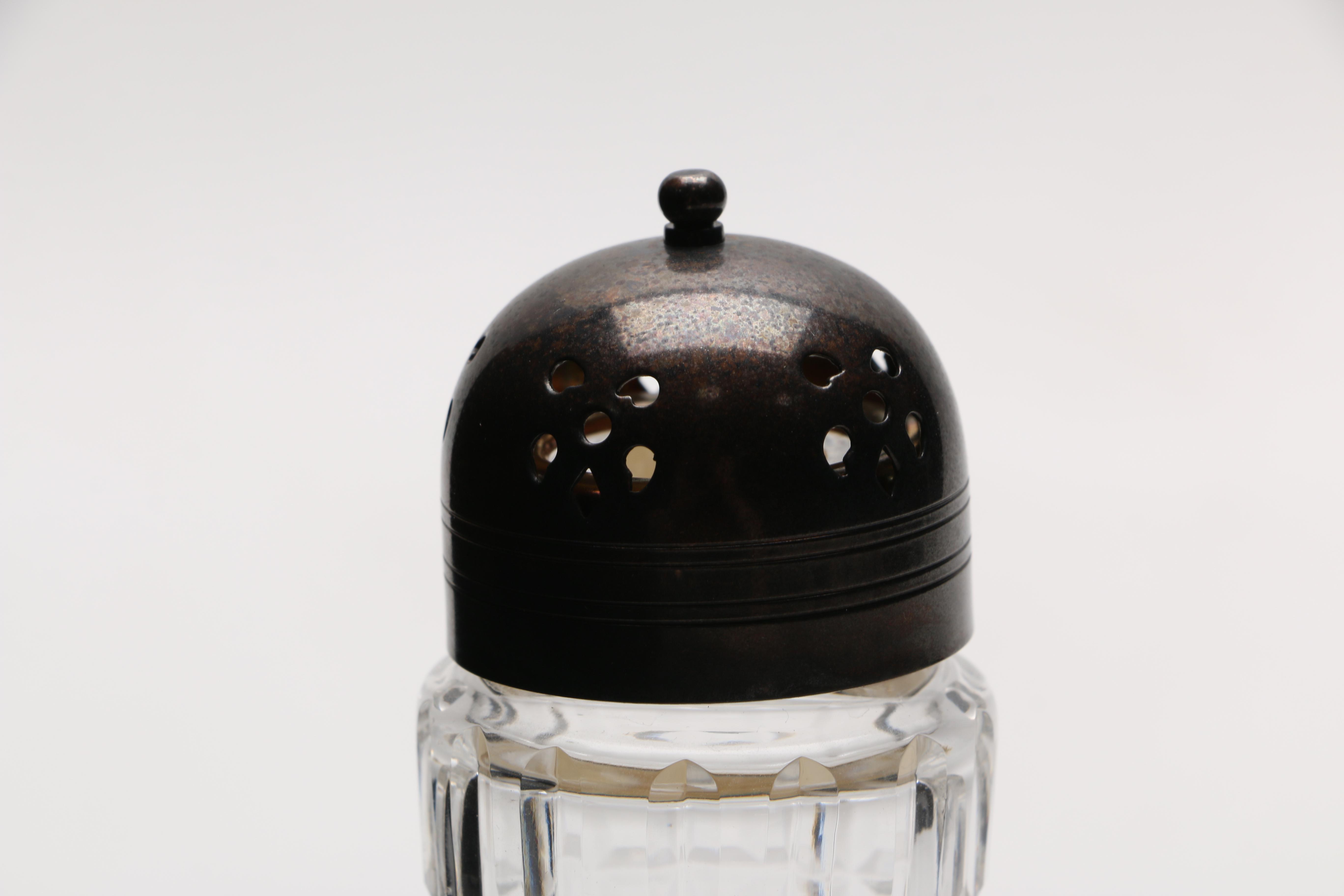 Waterford "Lismore" Crystal and Silver Plate Shakers