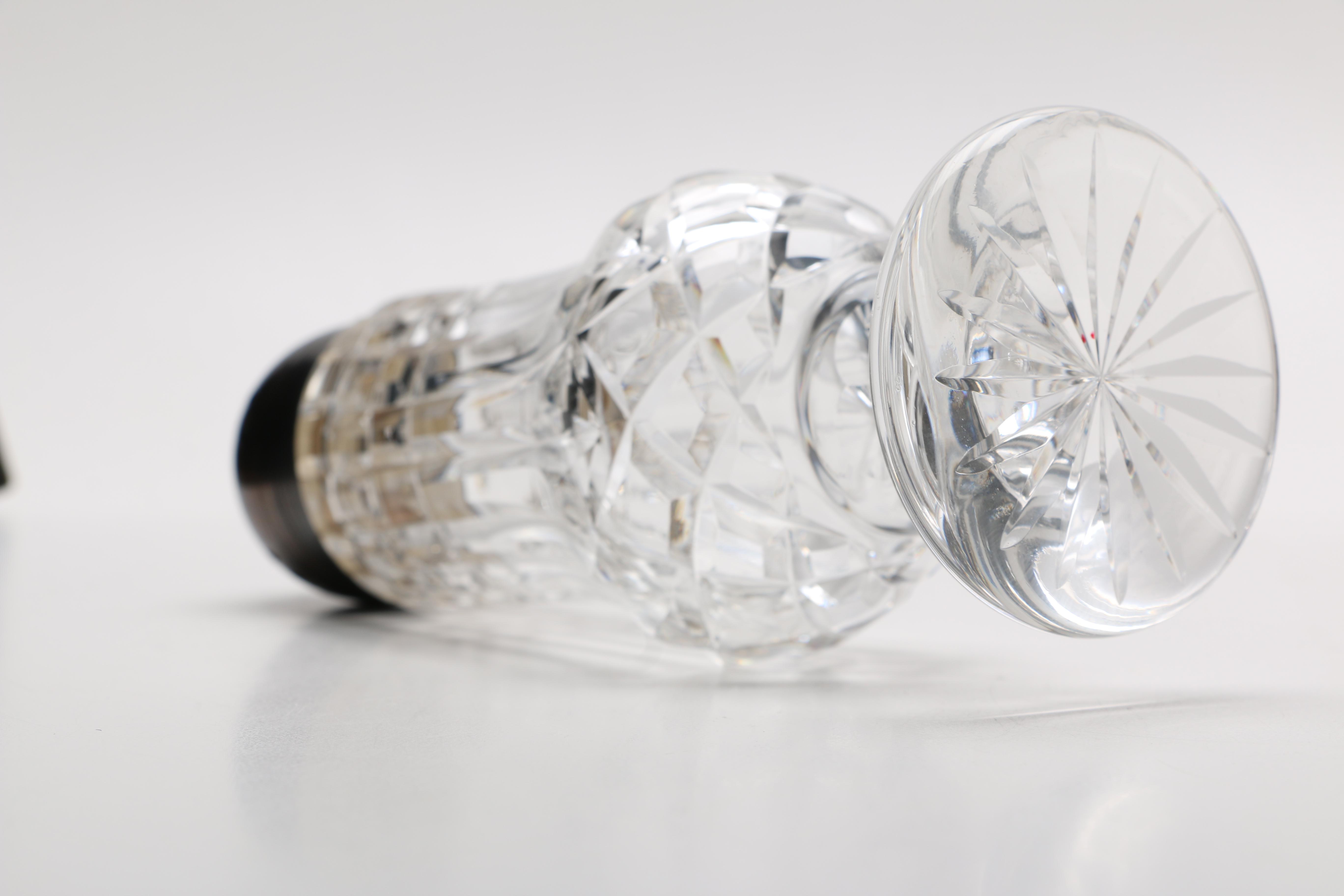 Waterford "Lismore" Crystal and Silver Plate Shakers