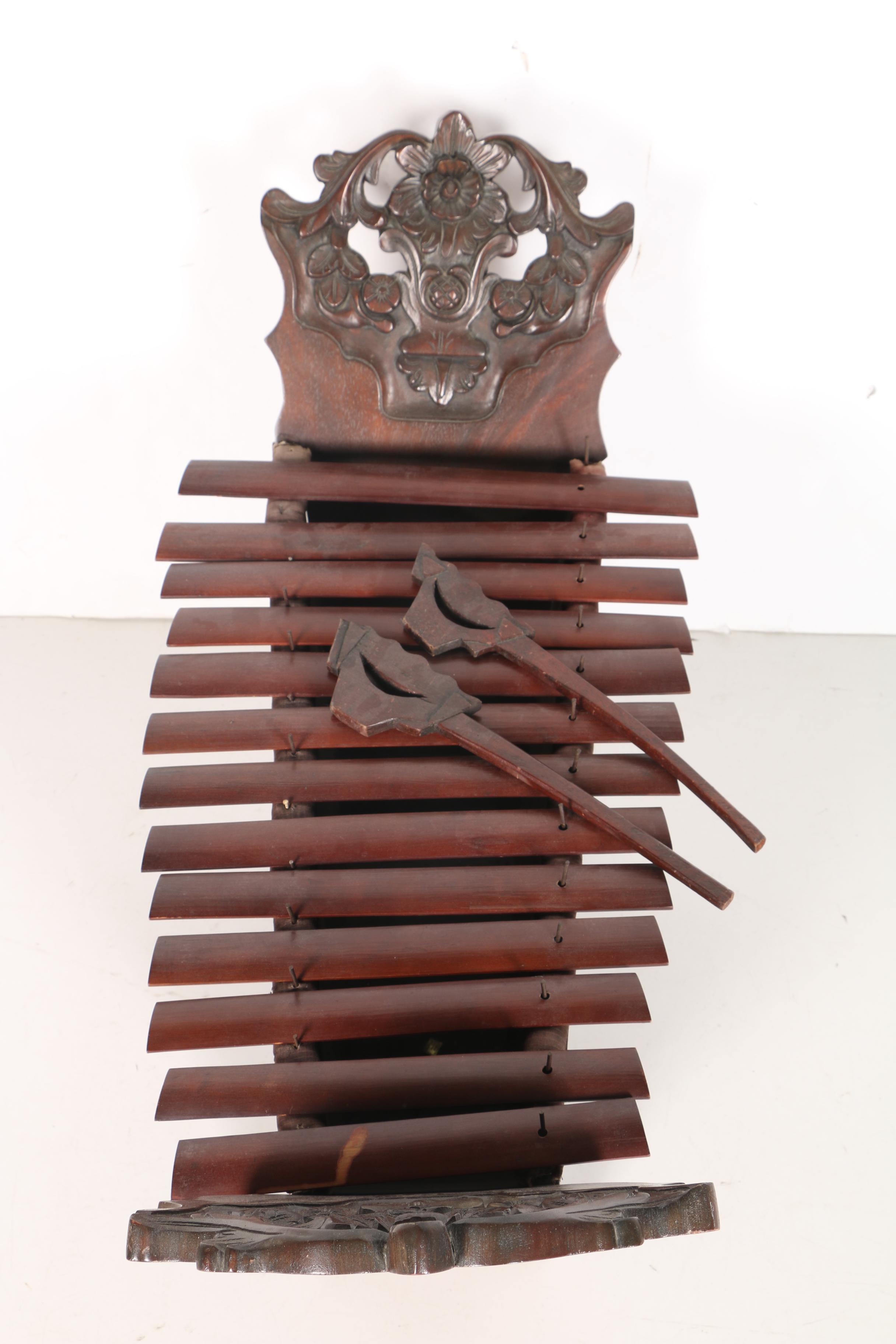 Ornate Wooden Filipino Xylophone