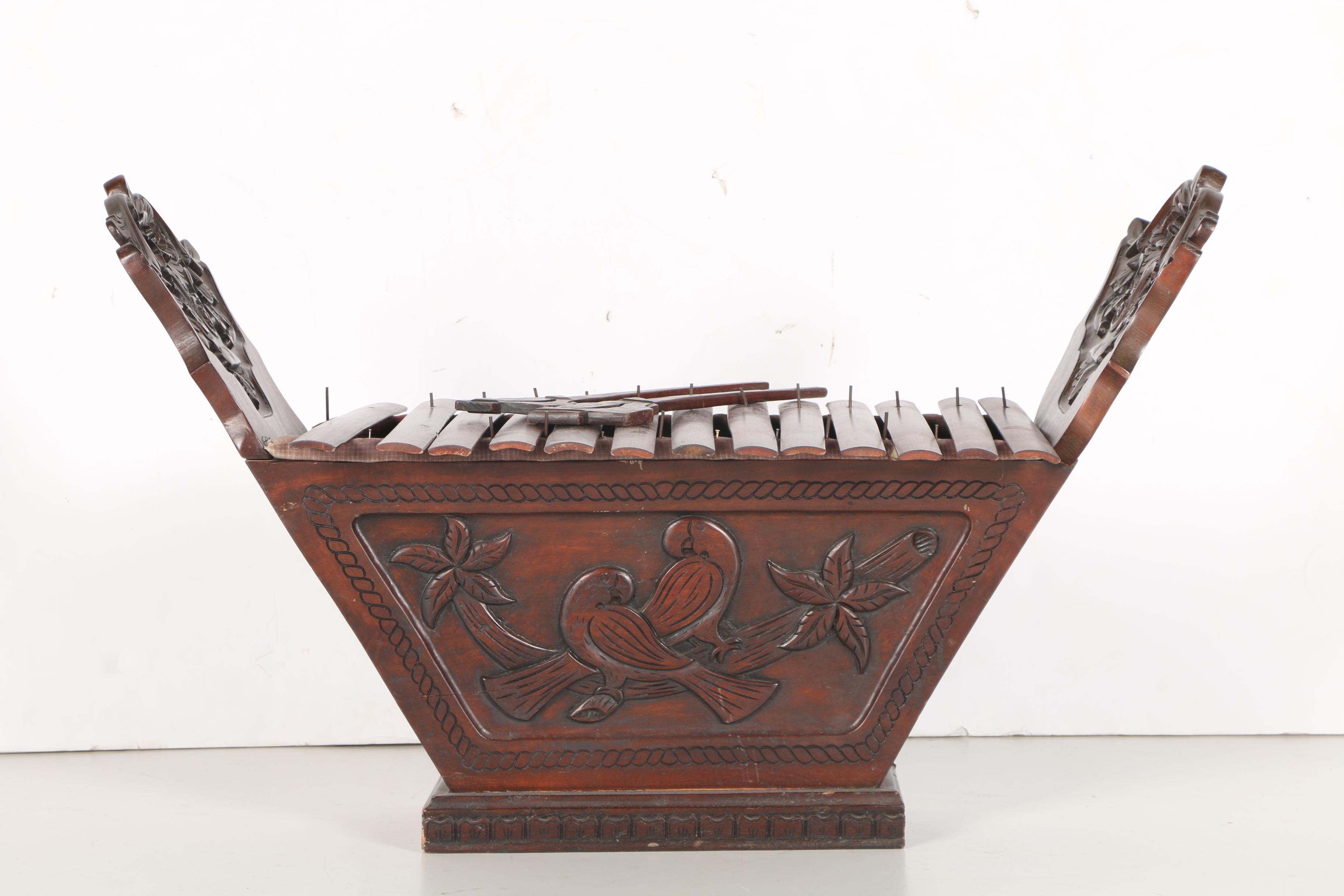 Ornate Wooden Filipino Xylophone