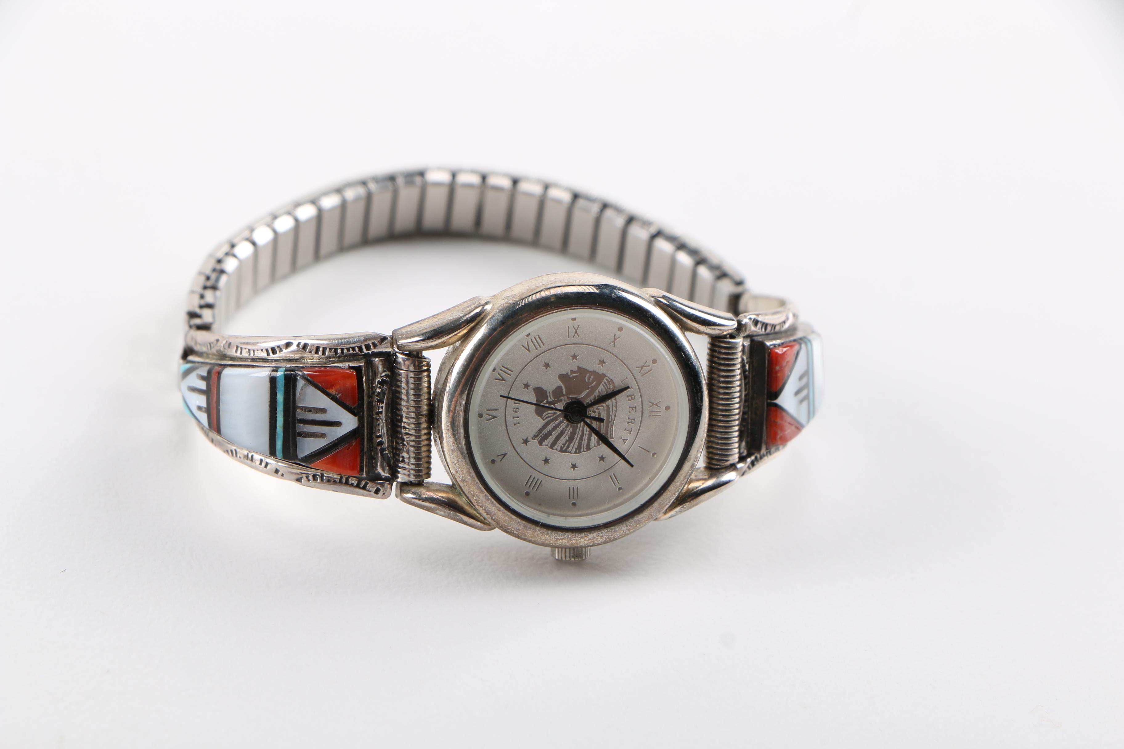 Sterling Silver Jewelry With Southwestern Style Watch