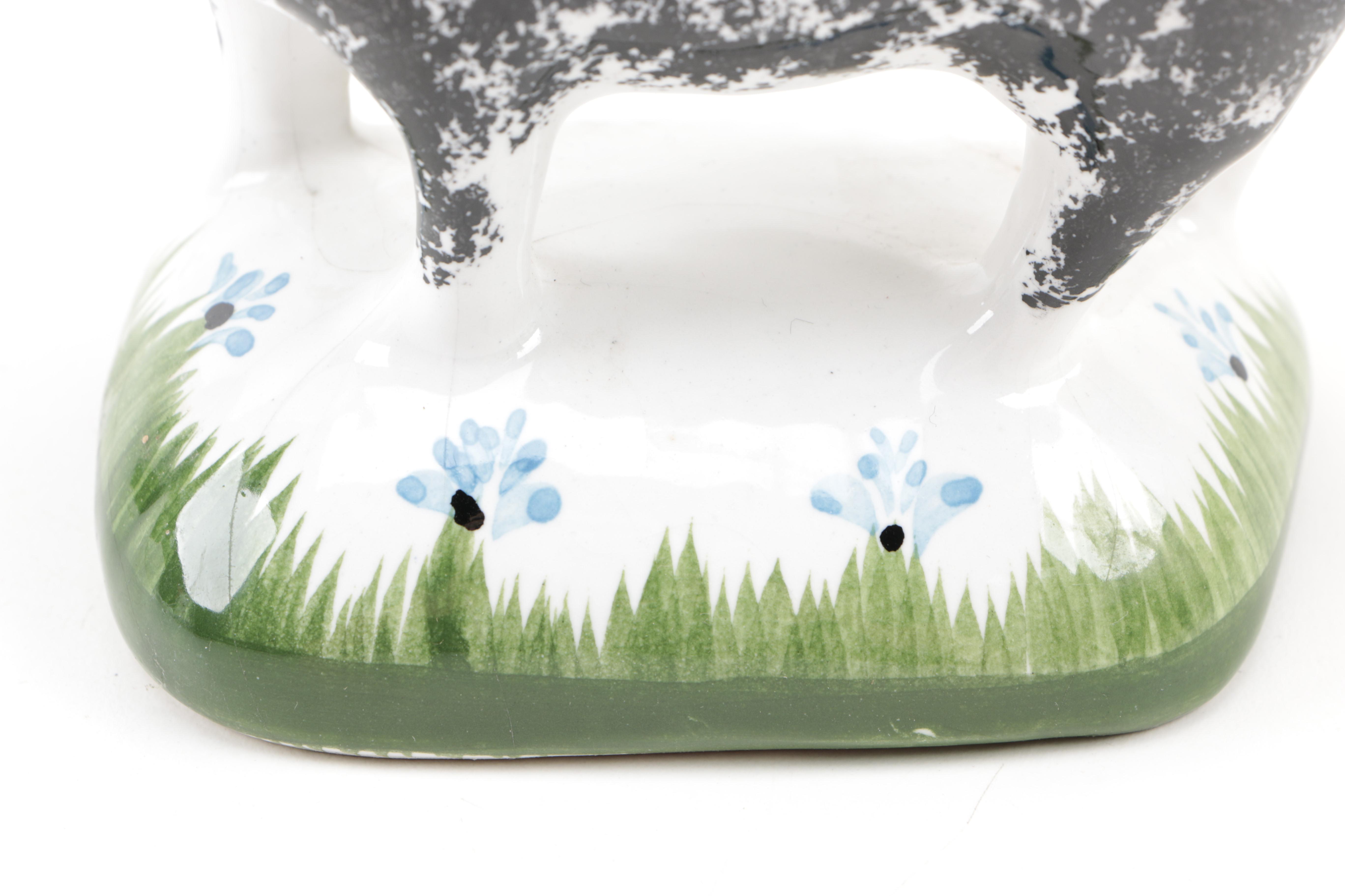 Hand-Painted Portuguese Sheep Candle Holders