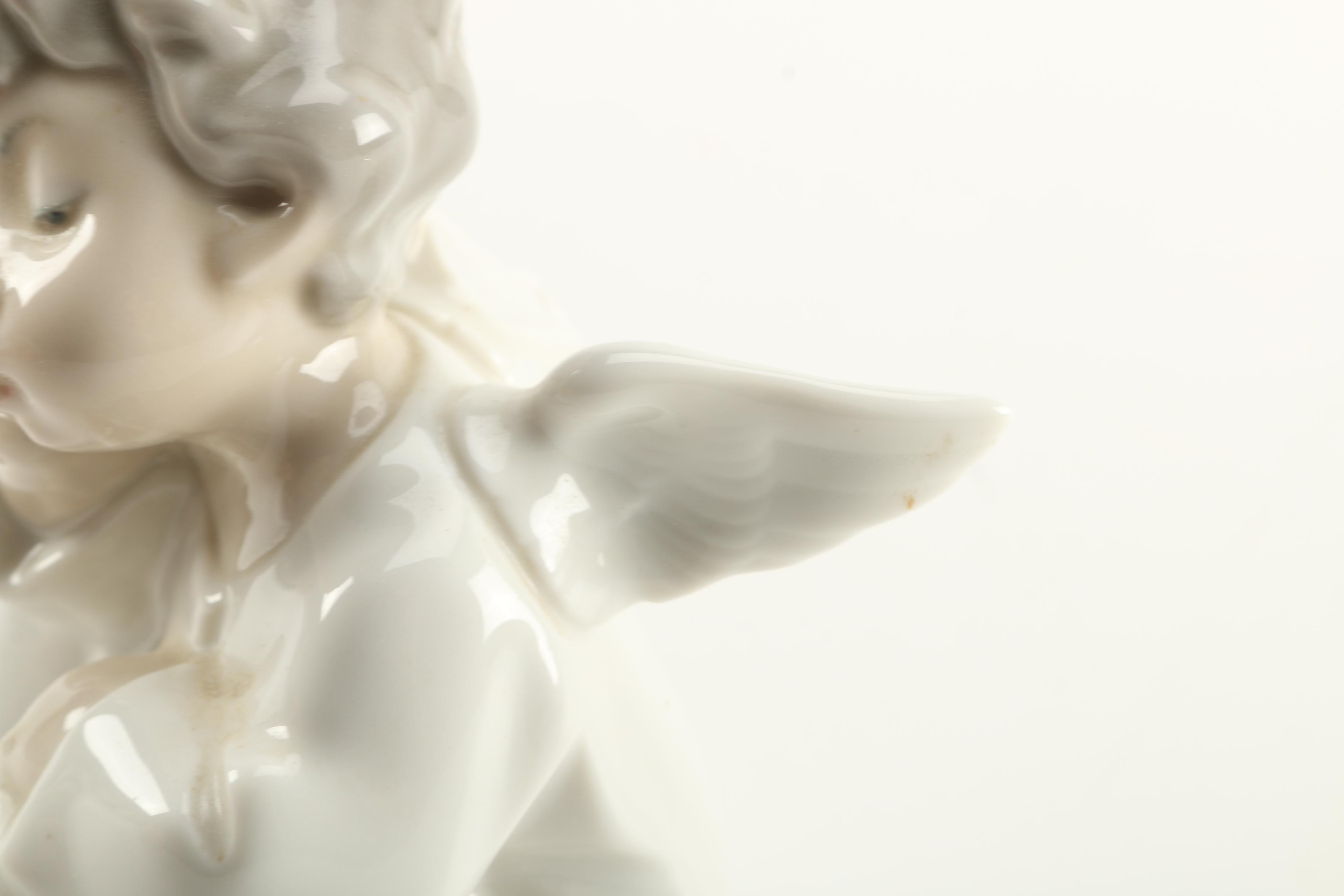 Lladró "Angel Thinking" Porcelain Figurine