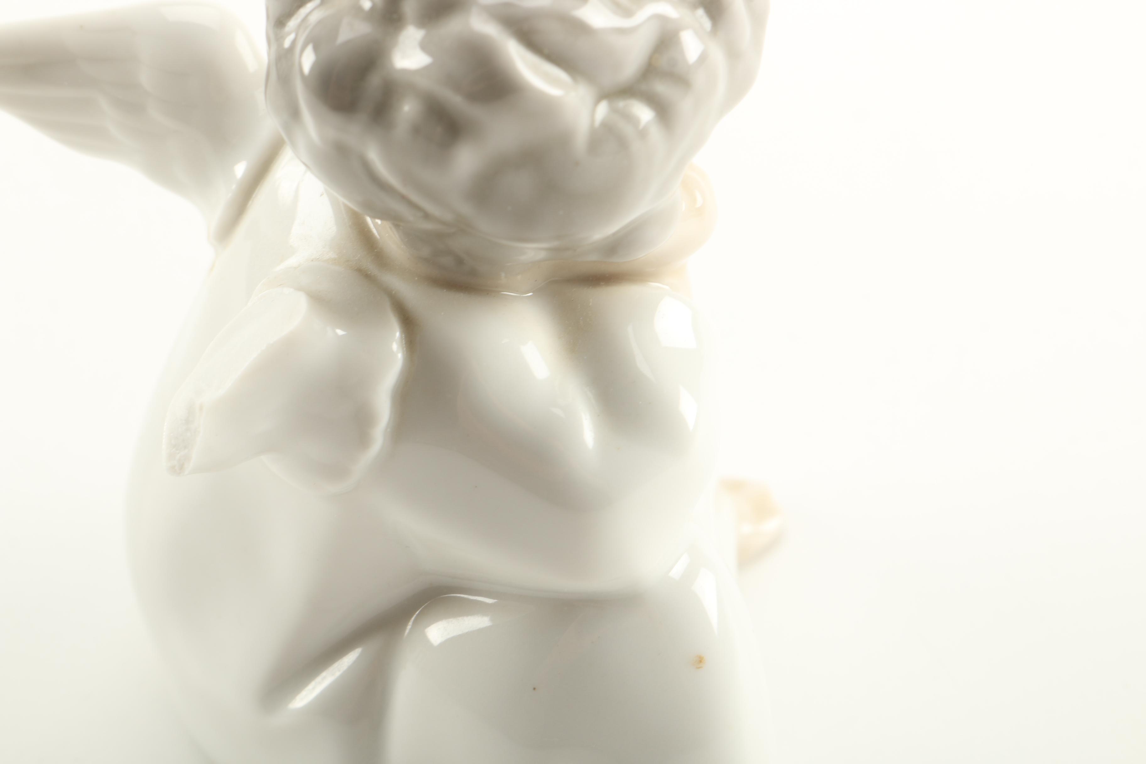 Lladró "Angel Thinking" Porcelain Figurine