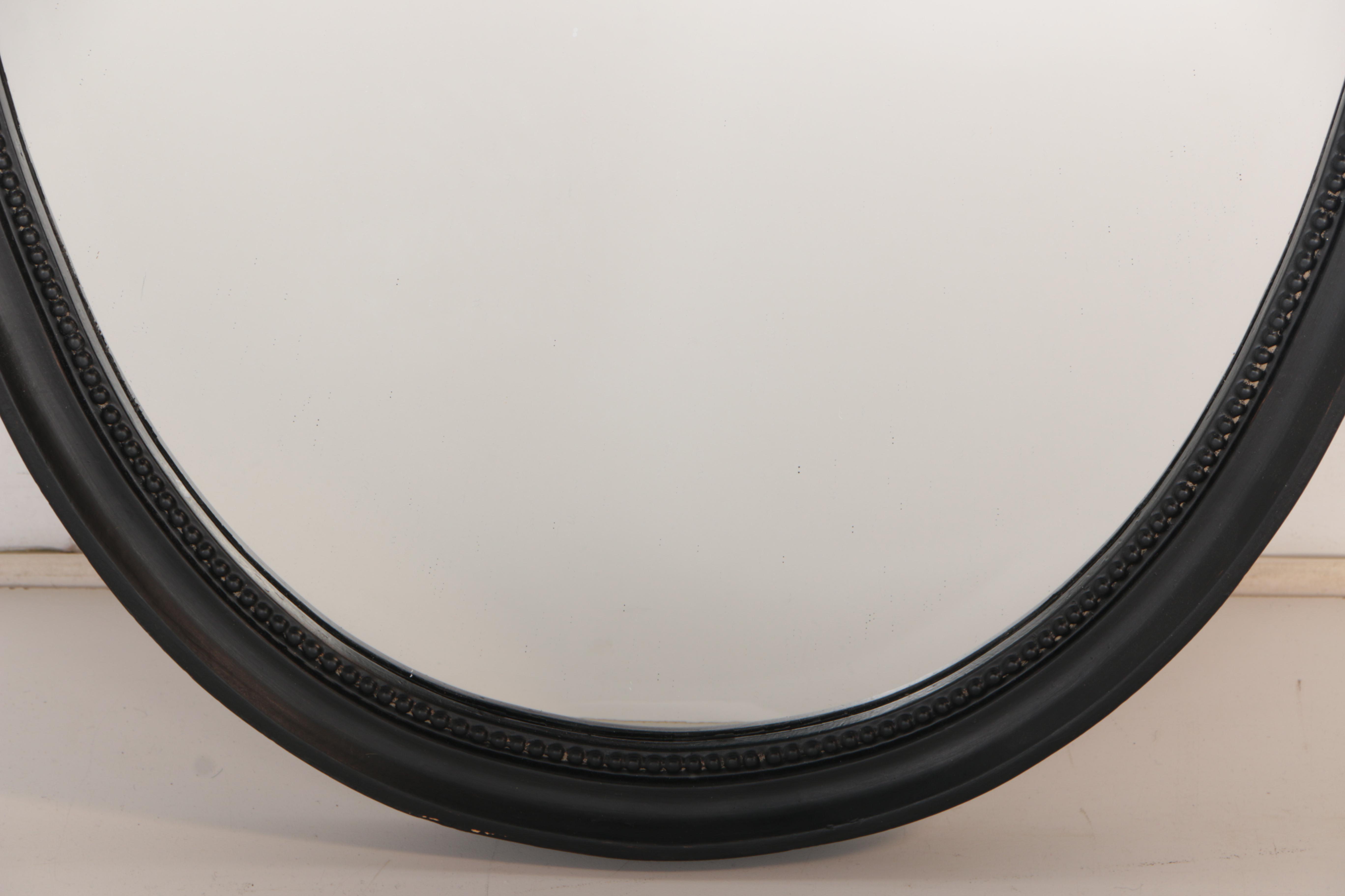 Black Oval Wall Mirror