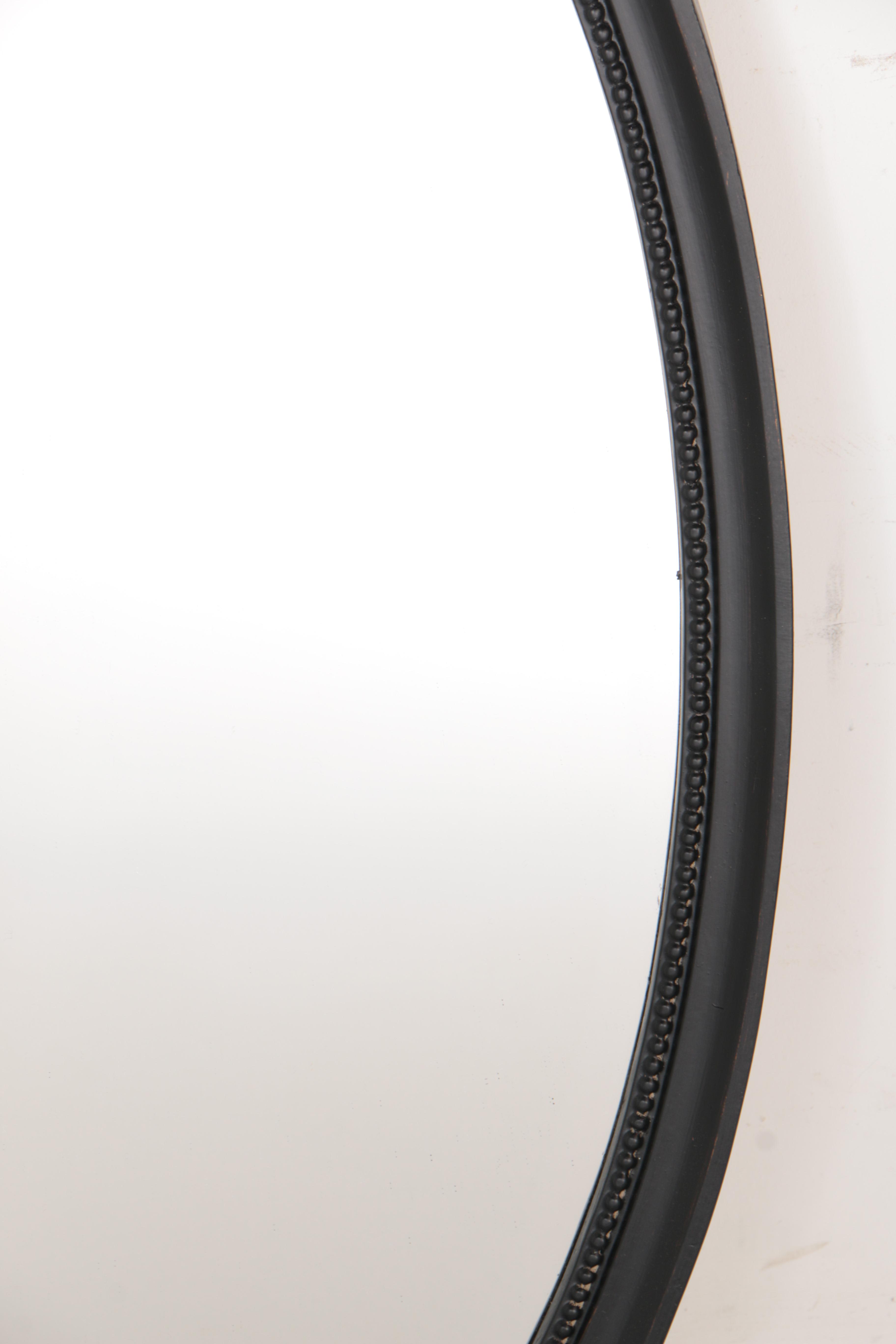 Black Oval Wall Mirror