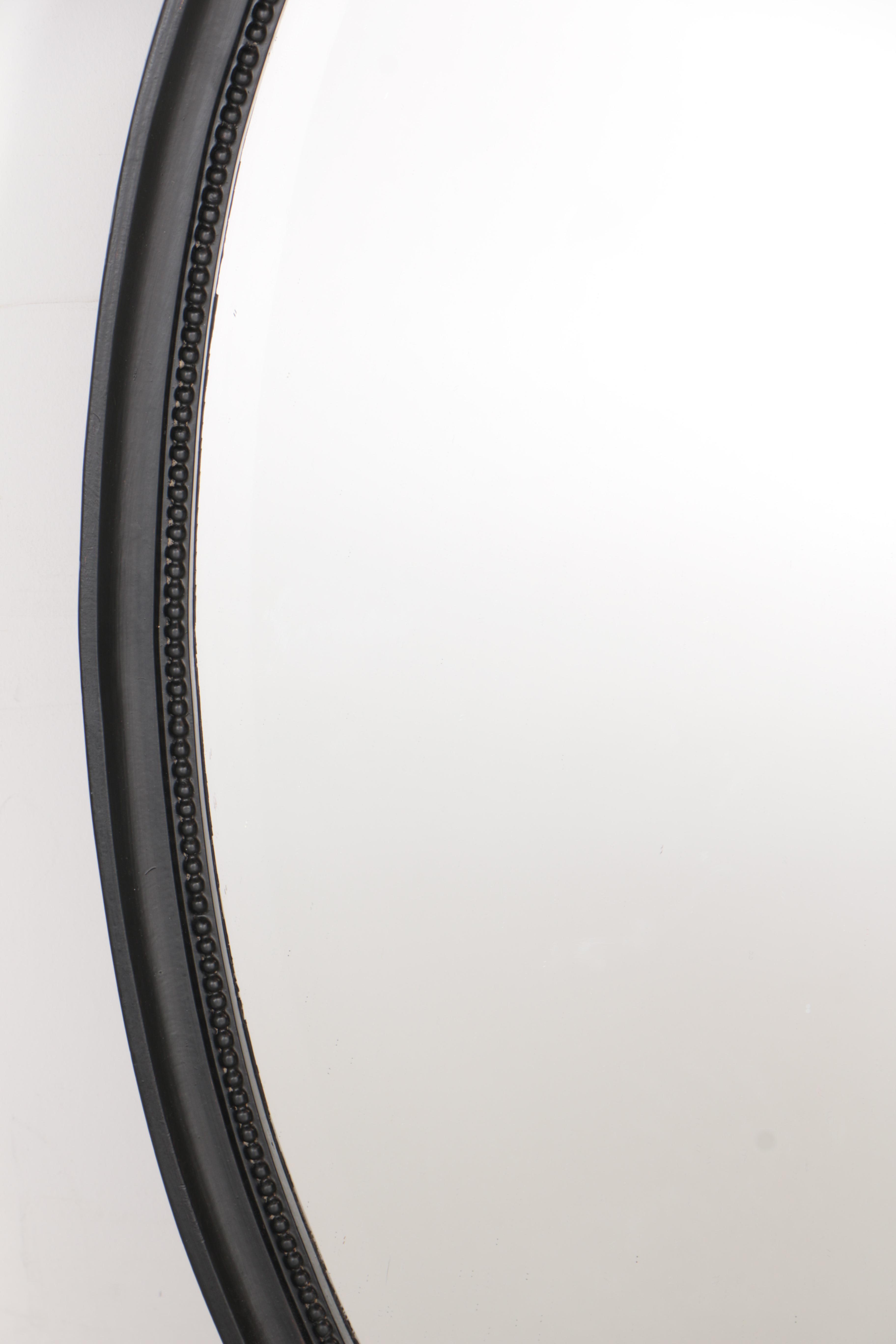 Black Oval Wall Mirror