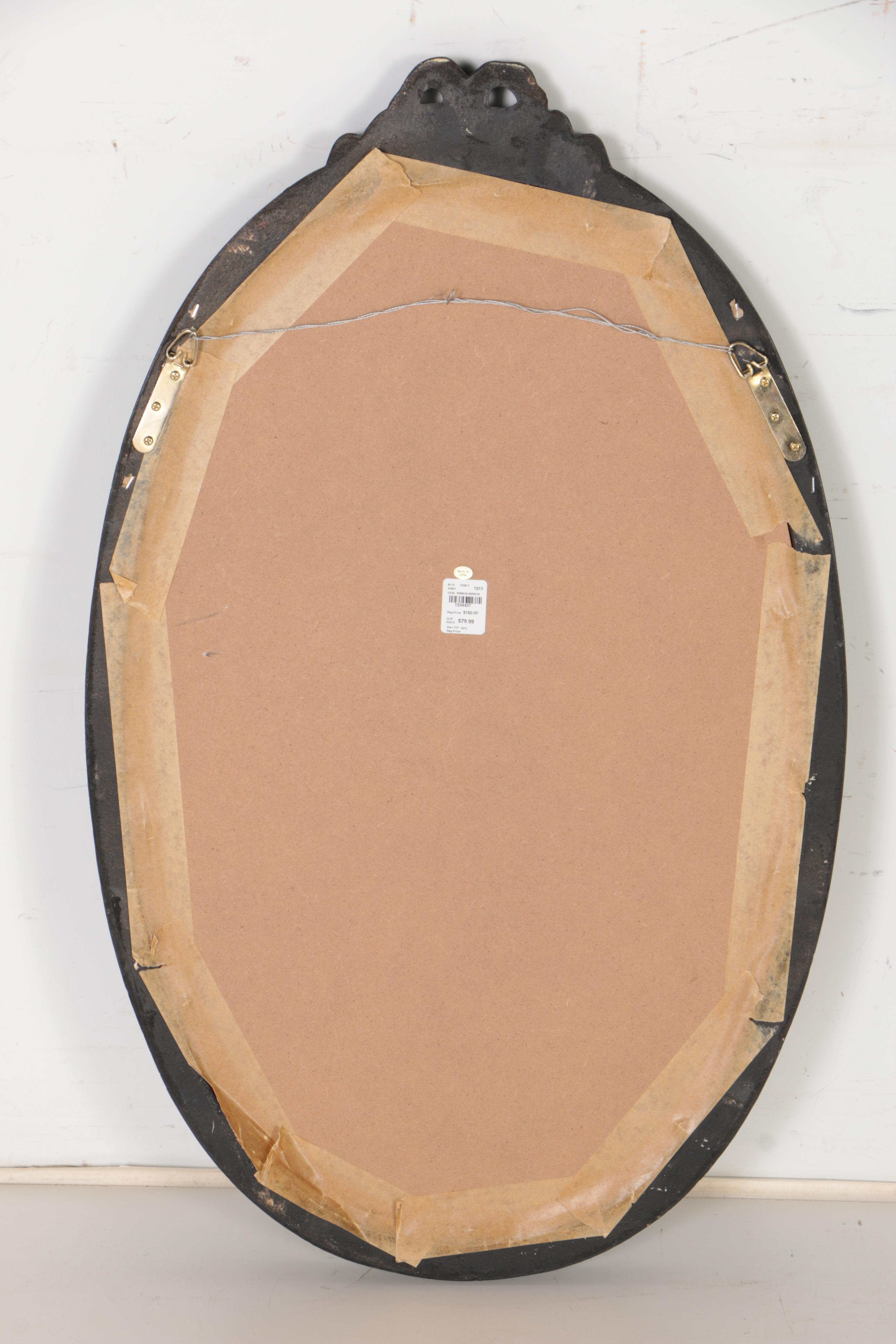 Black Oval Wall Mirror