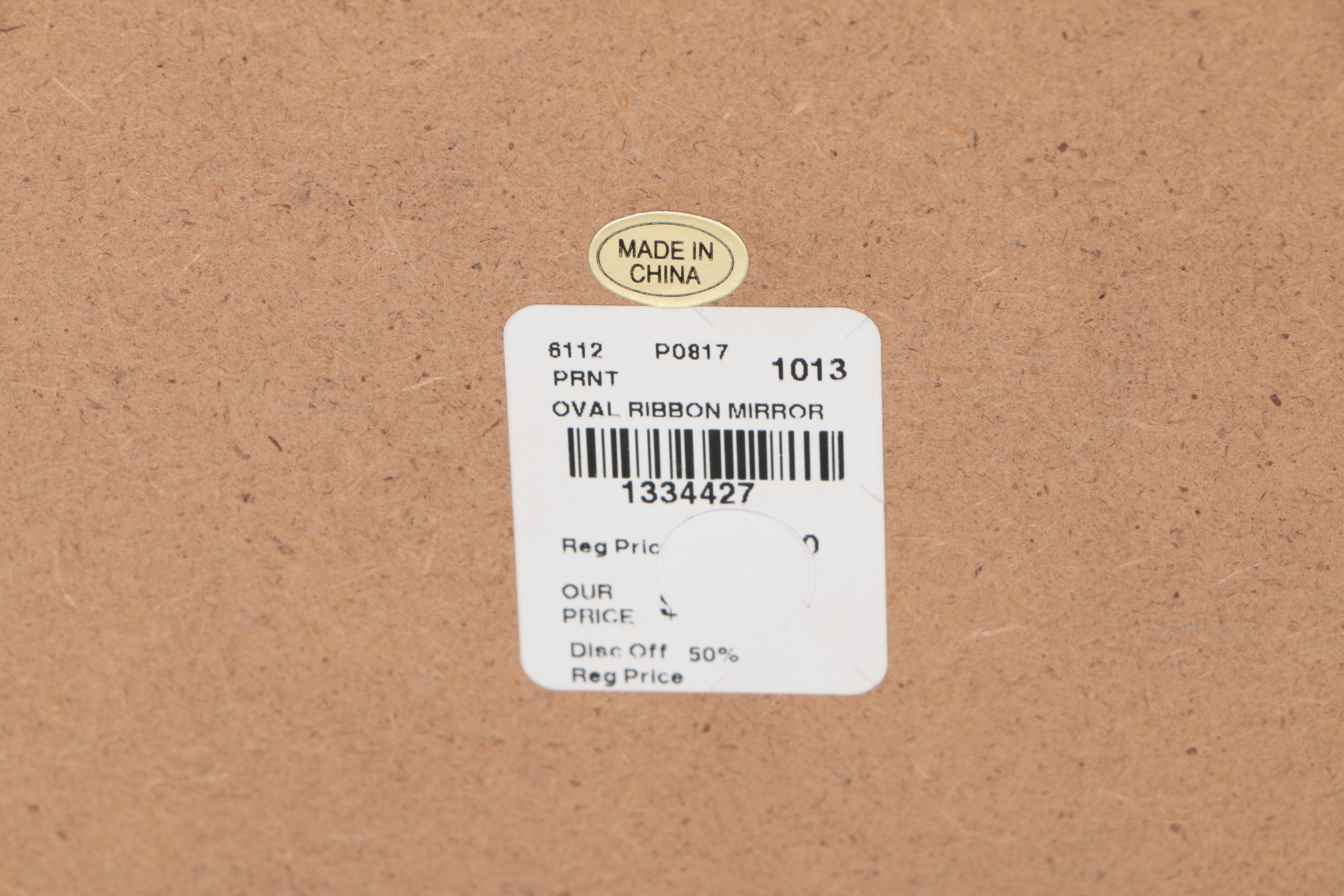 Black Oval Wall Mirror