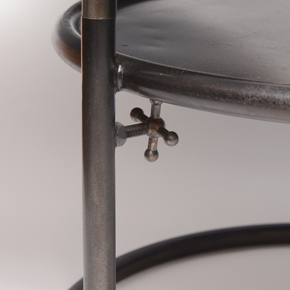 Modernist Metal Table With Adjustable Tops