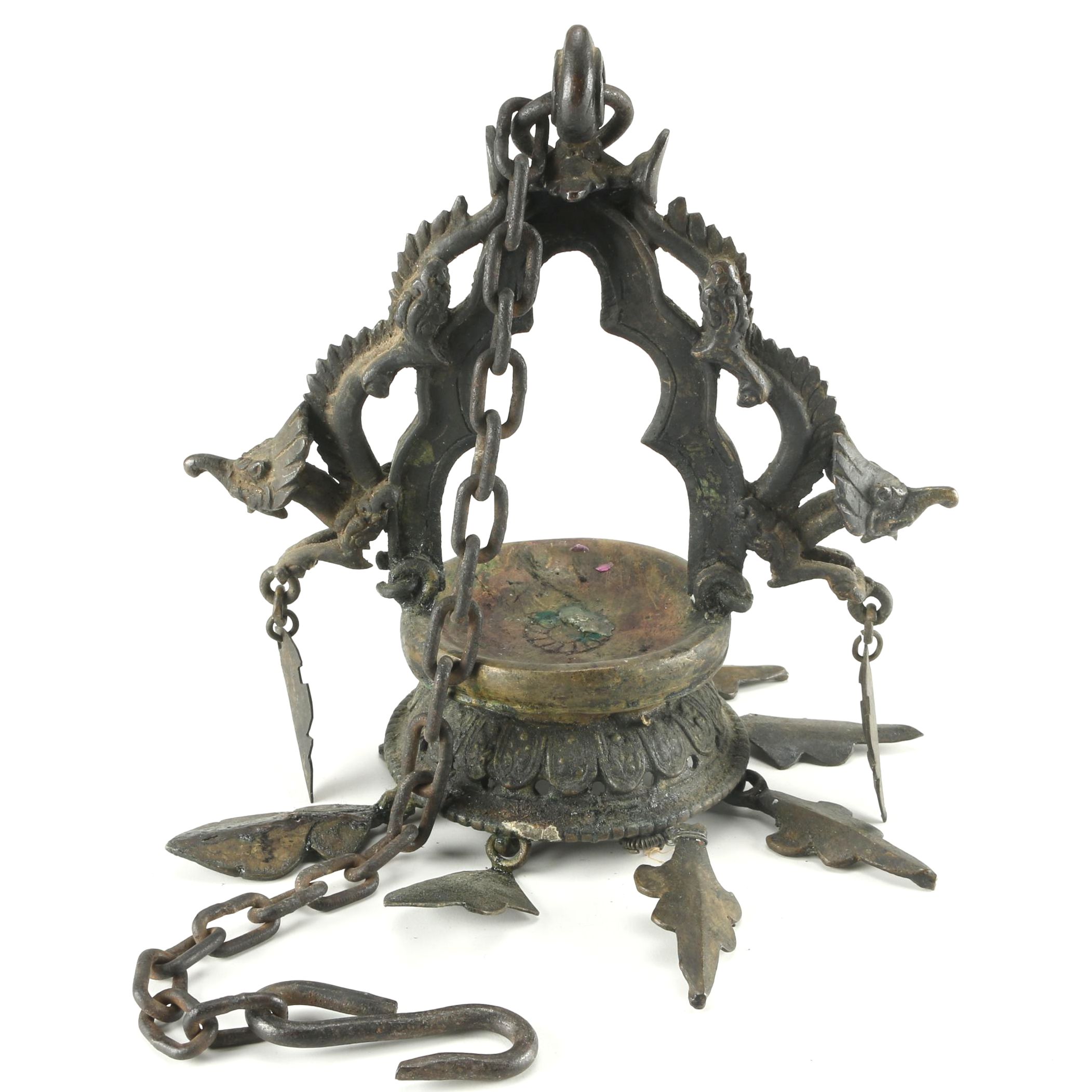 Hanging Wrought Iron Candle Holder