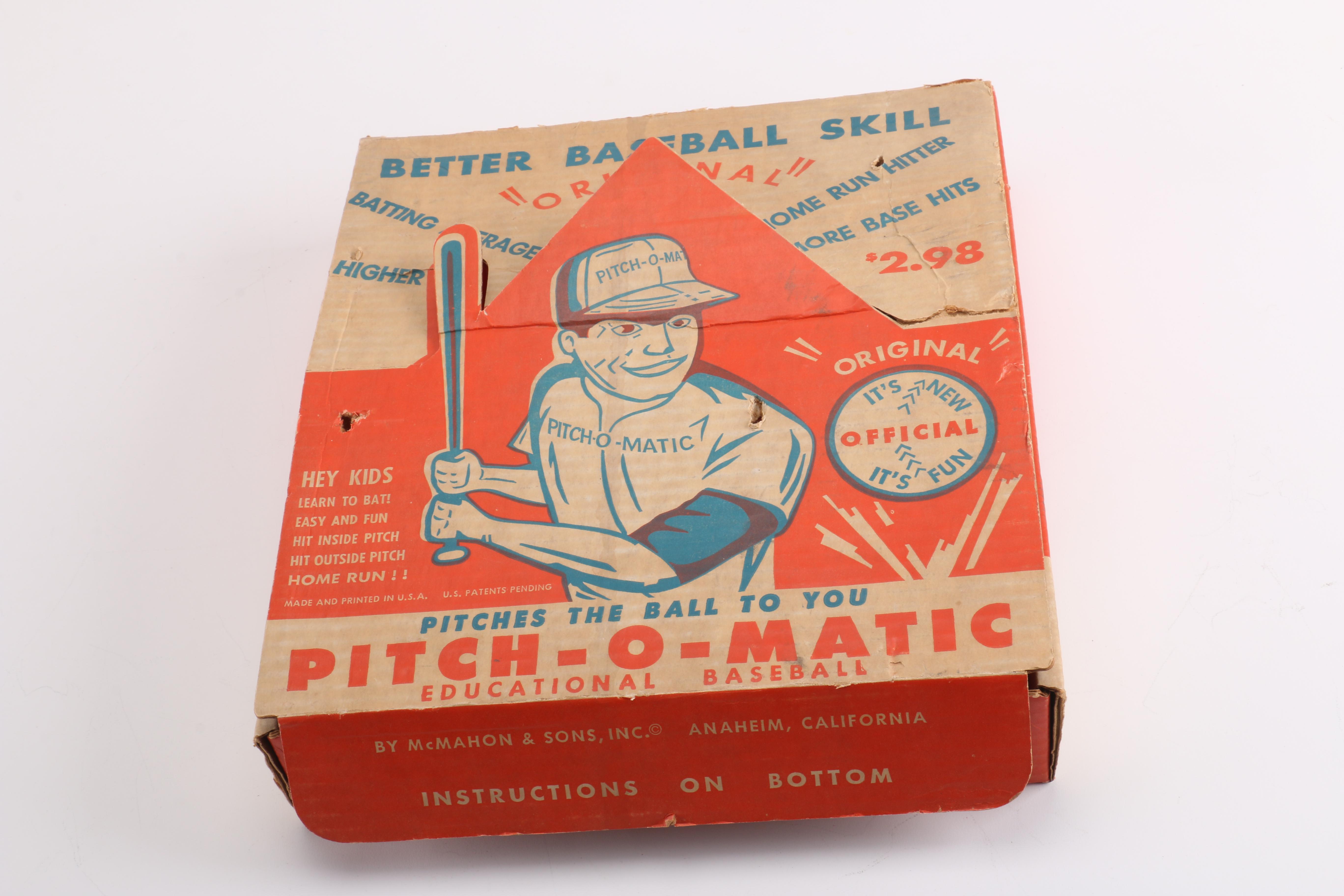 Vintage Children's "Pitch-o-Matic" Baseball Toy