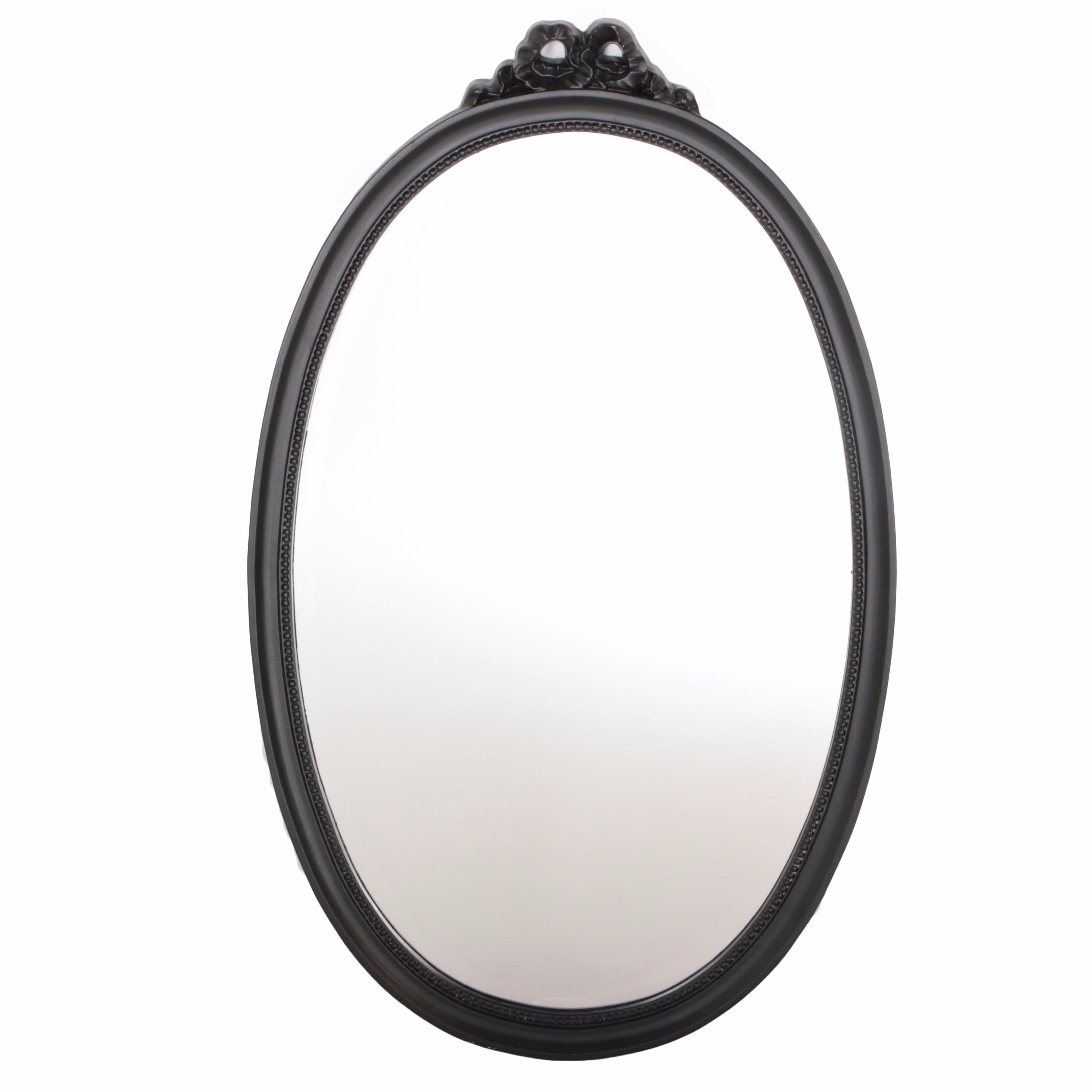 Black Oval Wall Mirror
