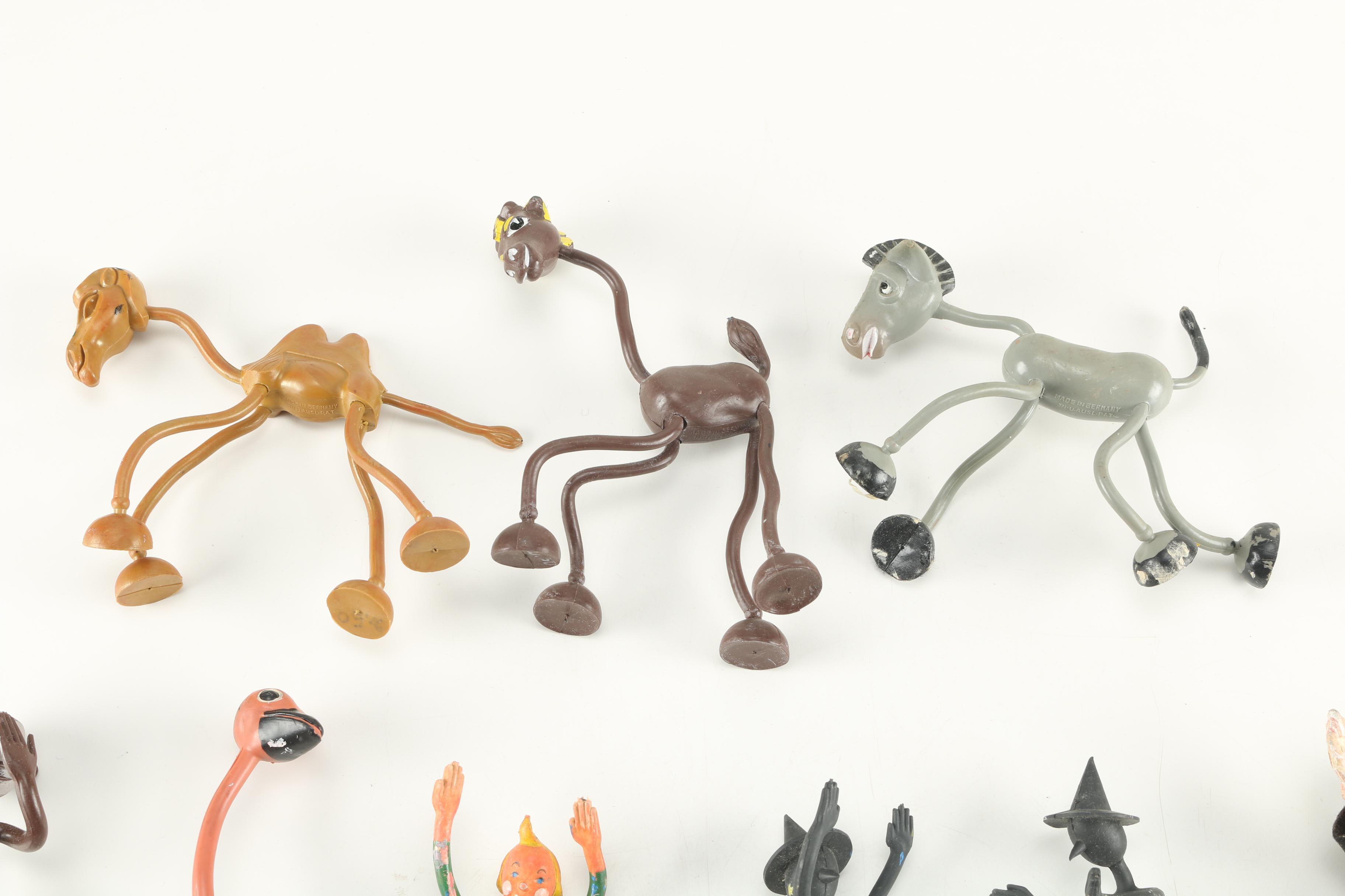 1950s Schleich Biegefiguren Bendable Toy Figures
