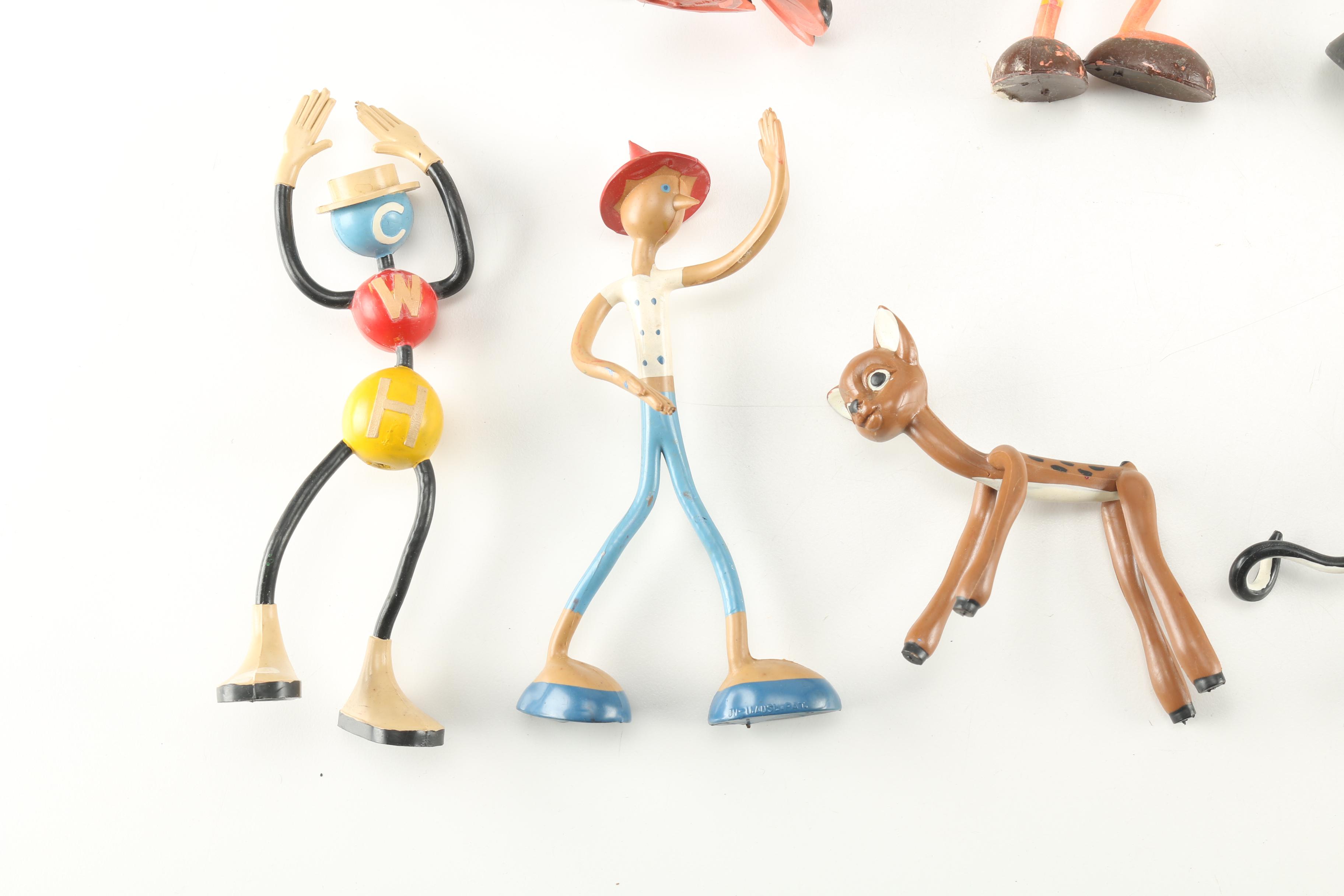 1950s Schleich Biegefiguren Bendable Toy Figures