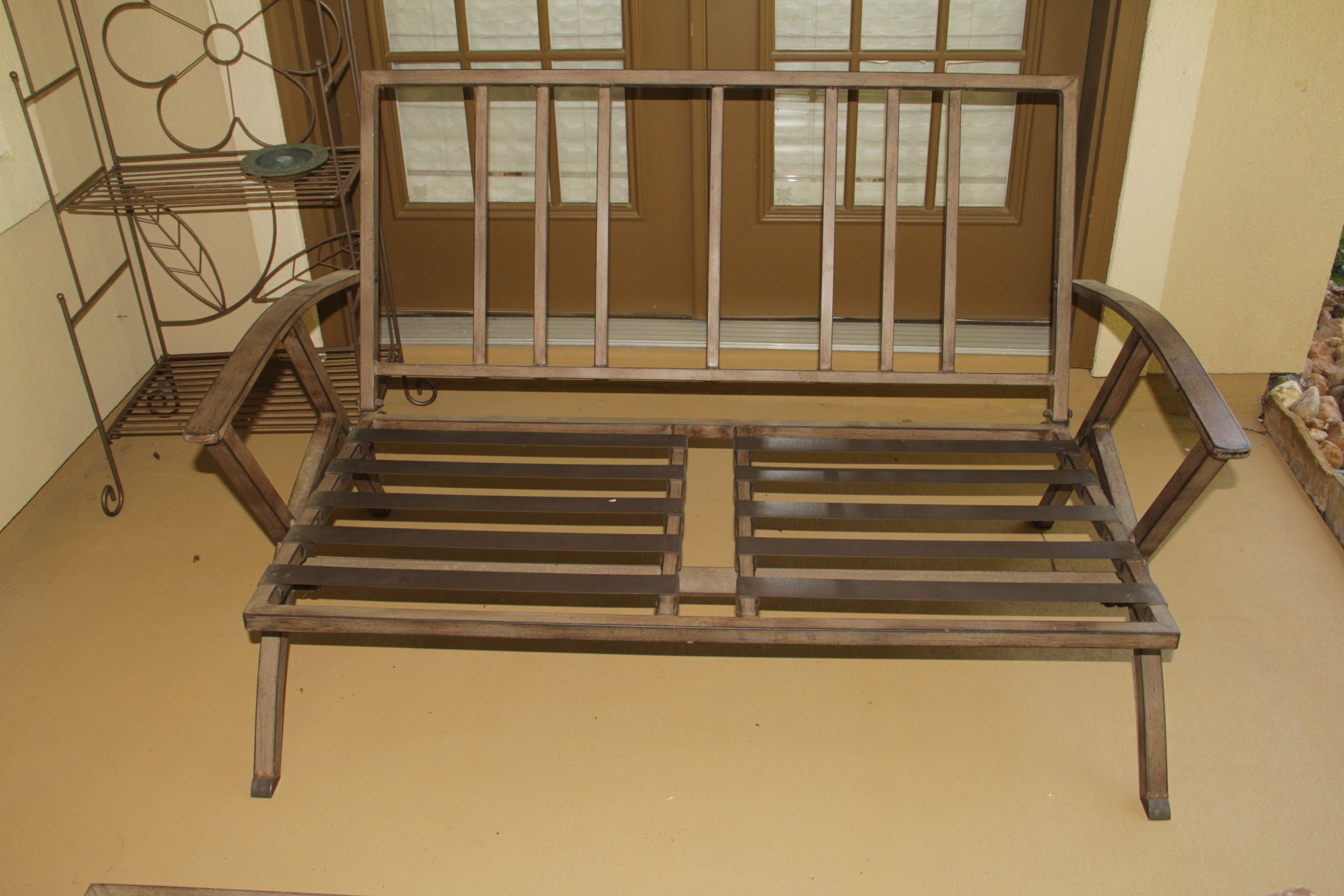 Mid-Century Patio Furniture Set with Cushions and Throw Pillows