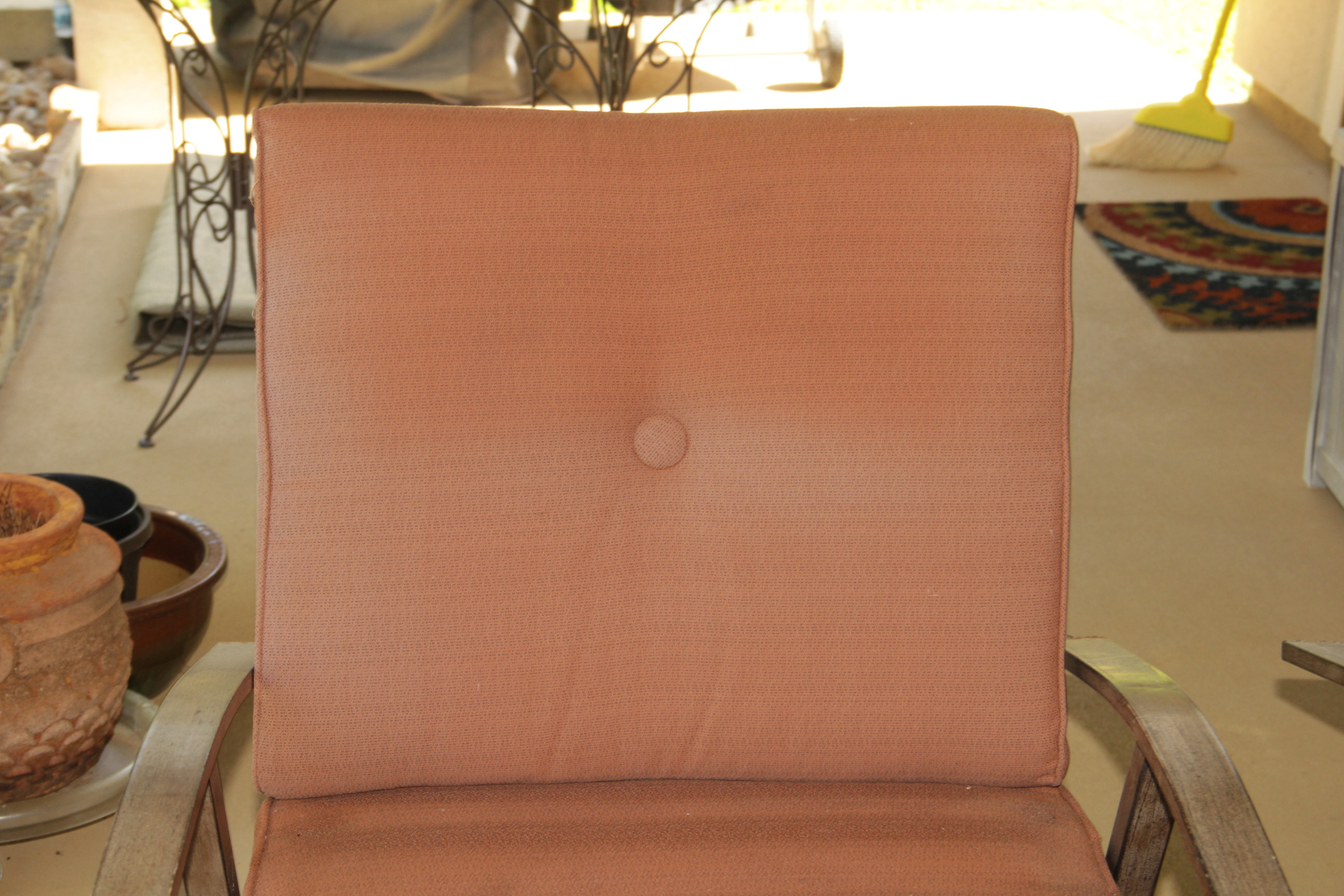 Mid-Century Patio Furniture Set with Cushions and Throw Pillows