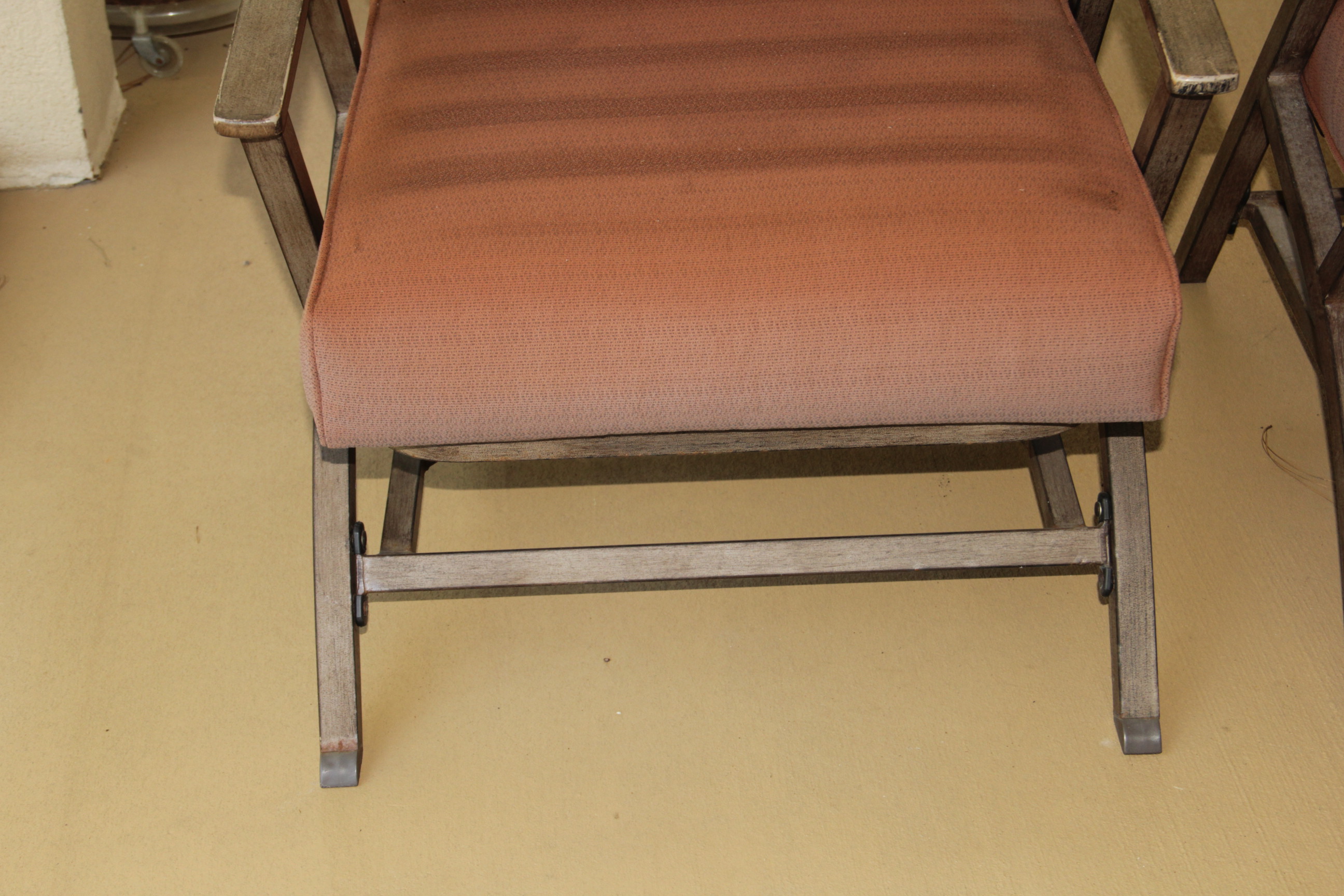 Mid-Century Patio Furniture Set with Cushions and Throw Pillows