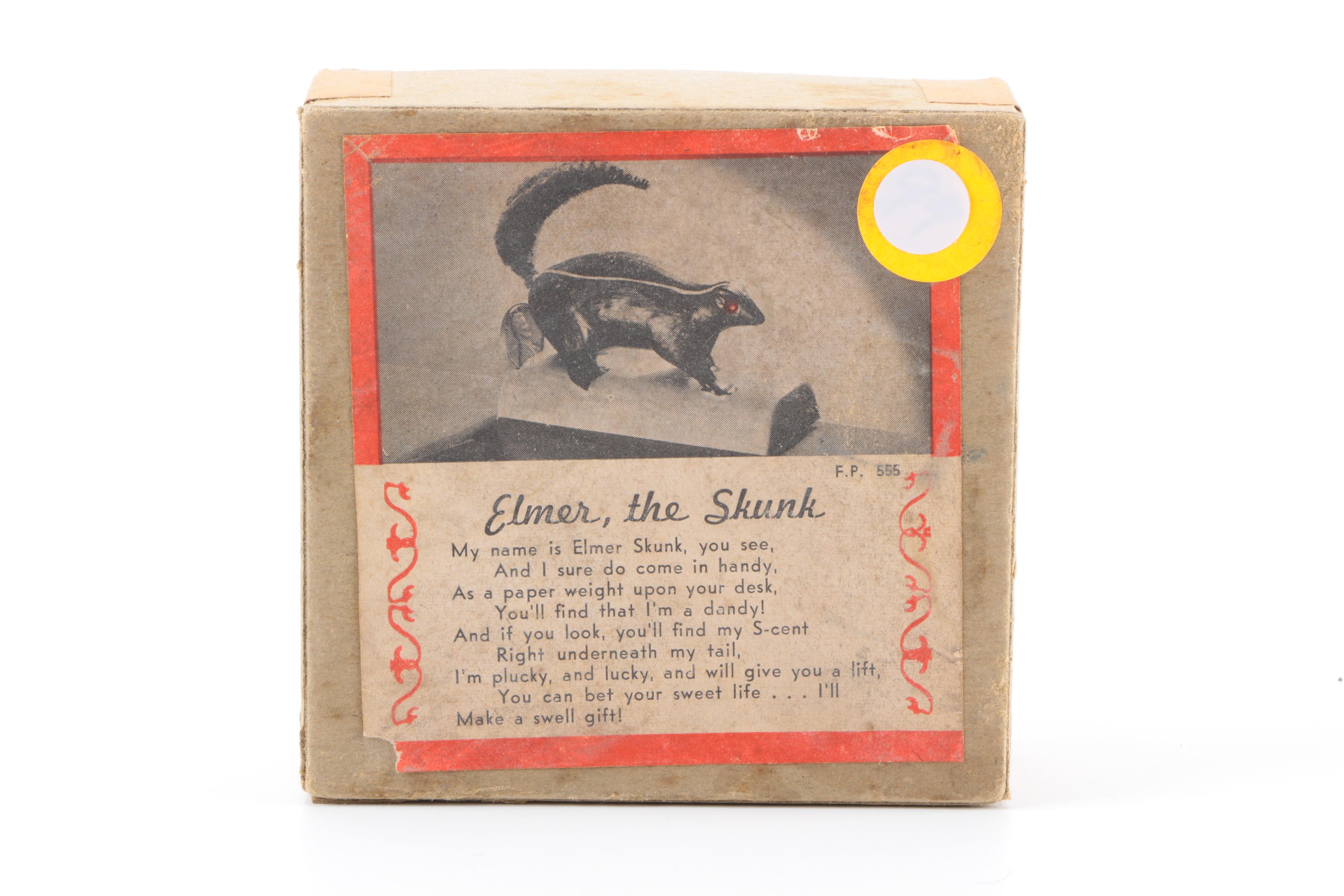 Vintage "Elmer, the Skunk" Paperweight