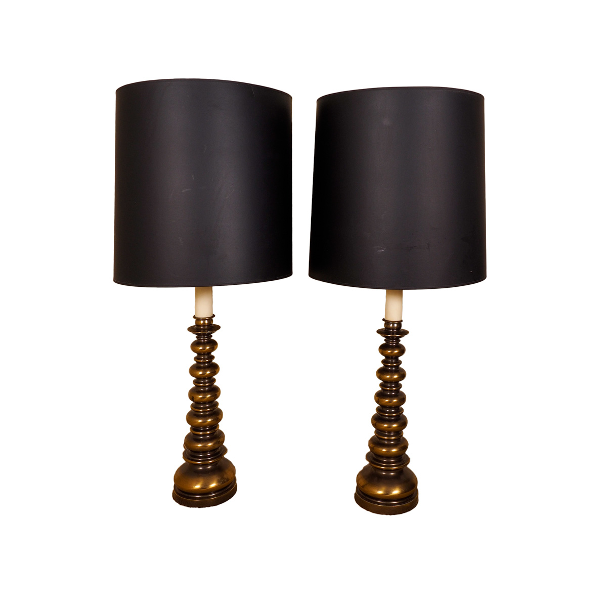 Pair of Brass Tone Lamps