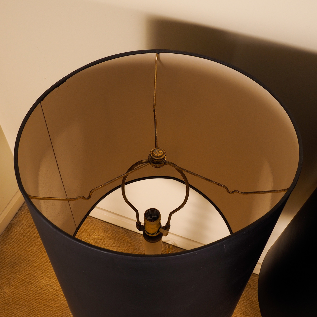 Pair of Brass Tone Lamps