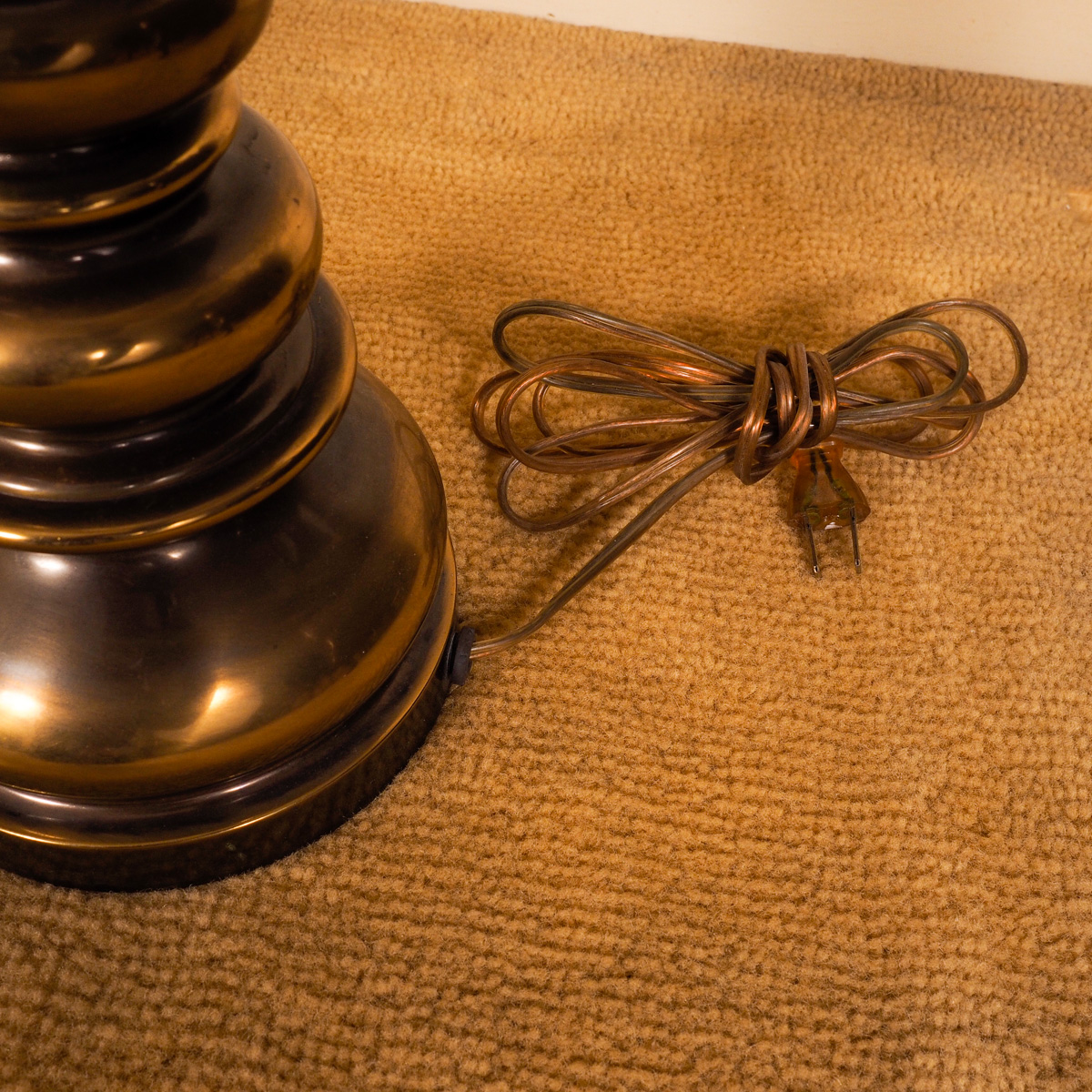 Pair of Brass Tone Lamps