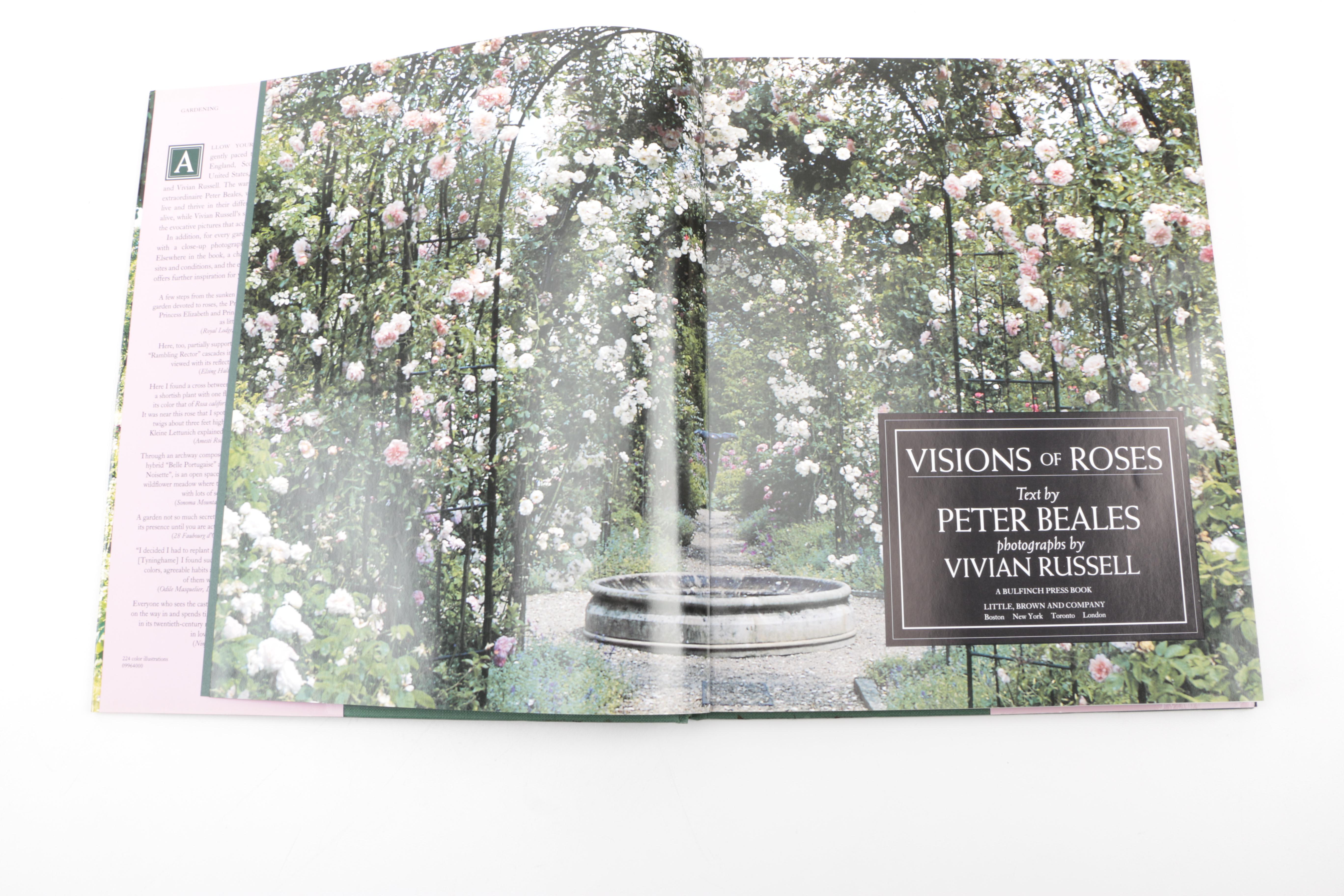 Assorted Books on Roses Including "Visions of Roses" Showing Beckett's Castle