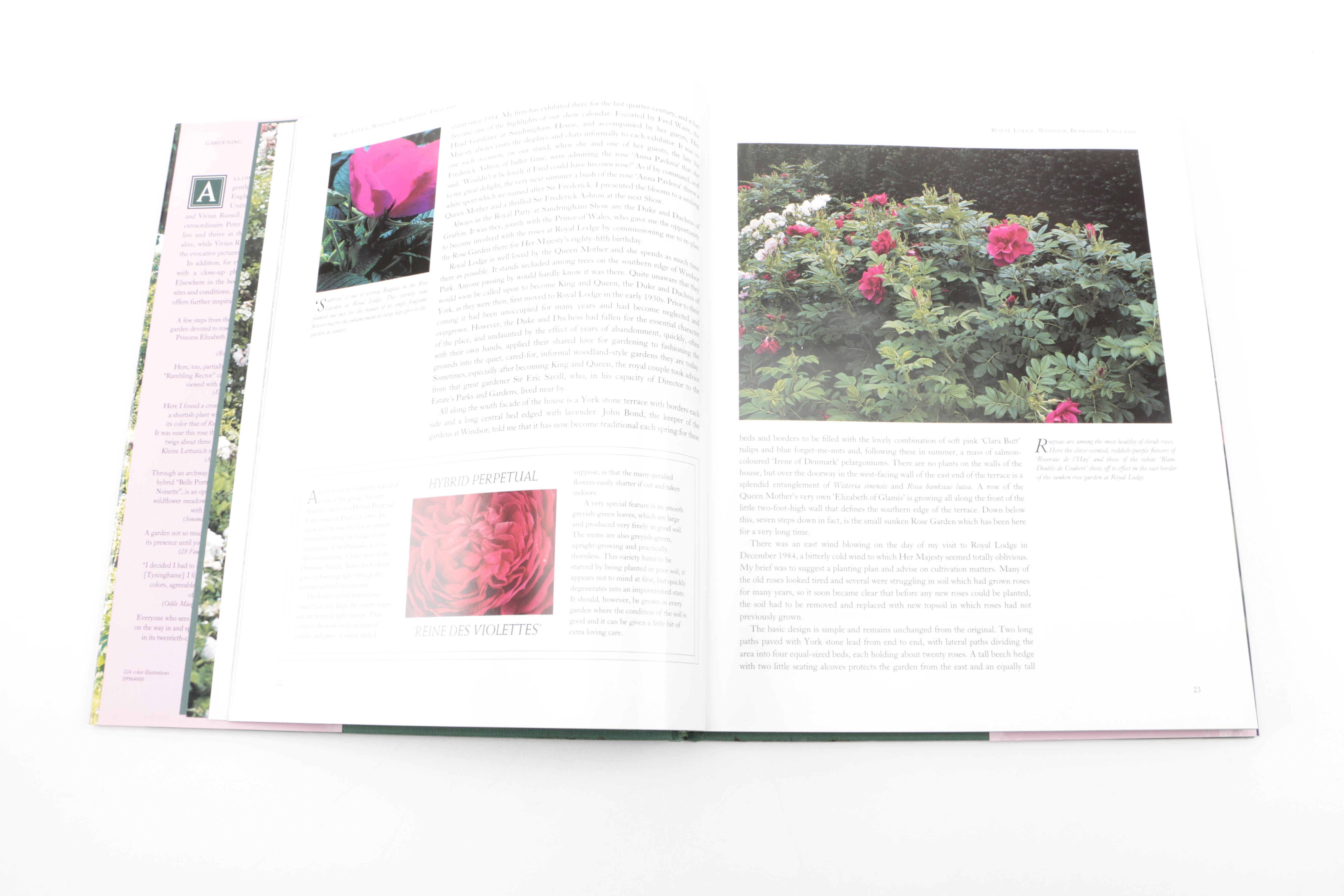 Assorted Books on Roses Including "Visions of Roses" Showing Beckett's Castle