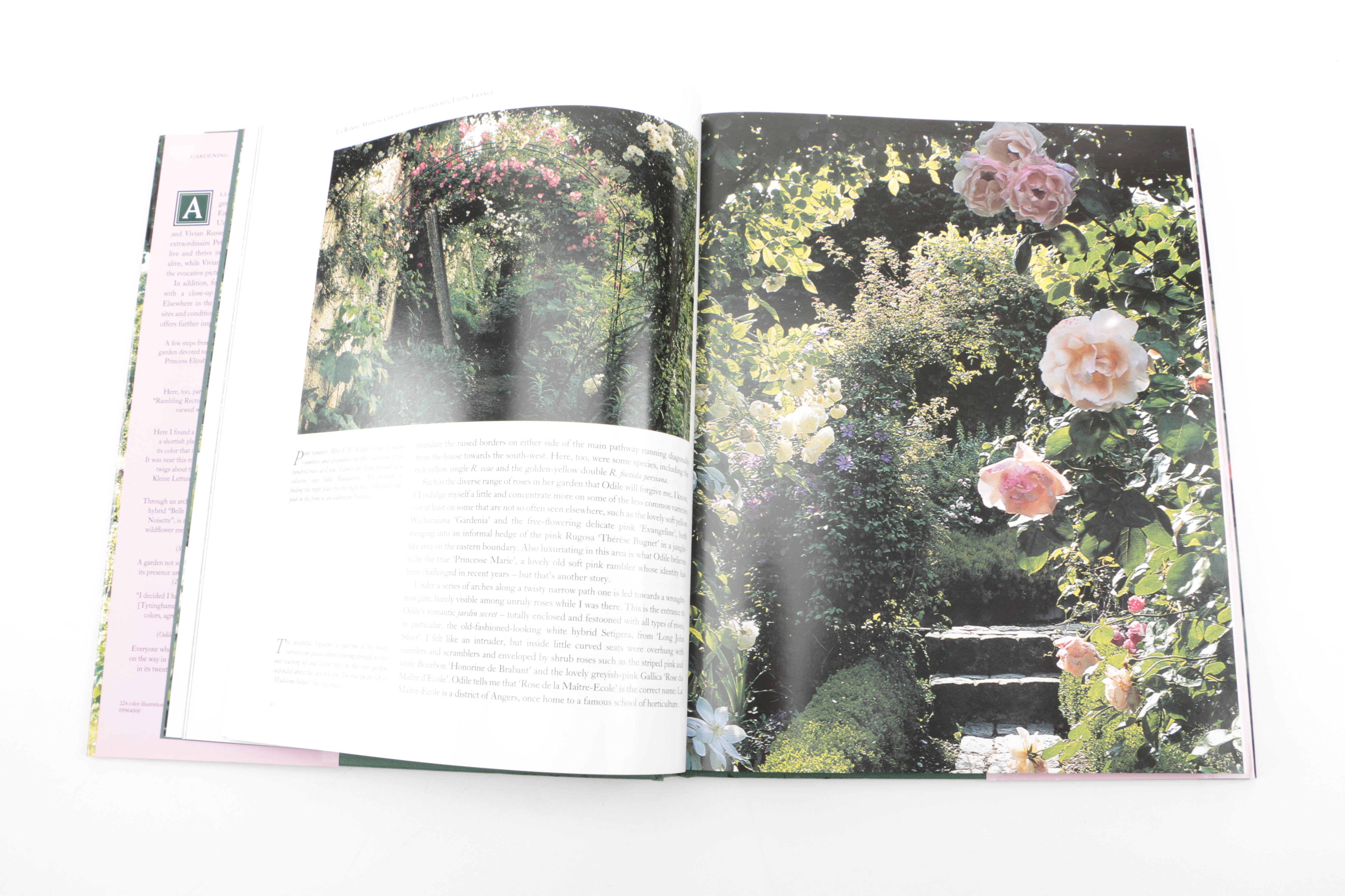 Assorted Books on Roses Including "Visions of Roses" Showing Beckett's Castle
