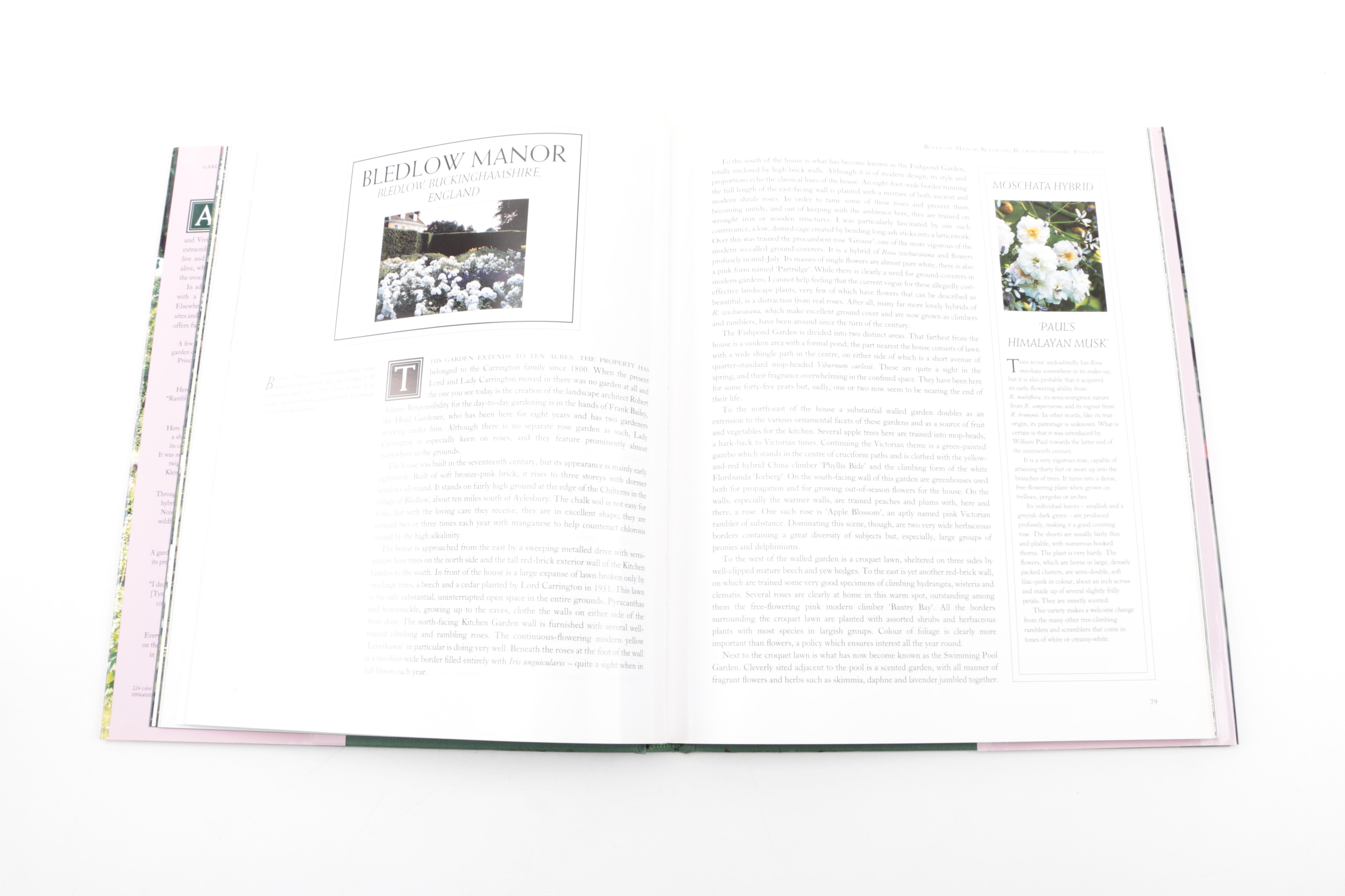 Assorted Books on Roses Including "Visions of Roses" Showing Beckett's Castle