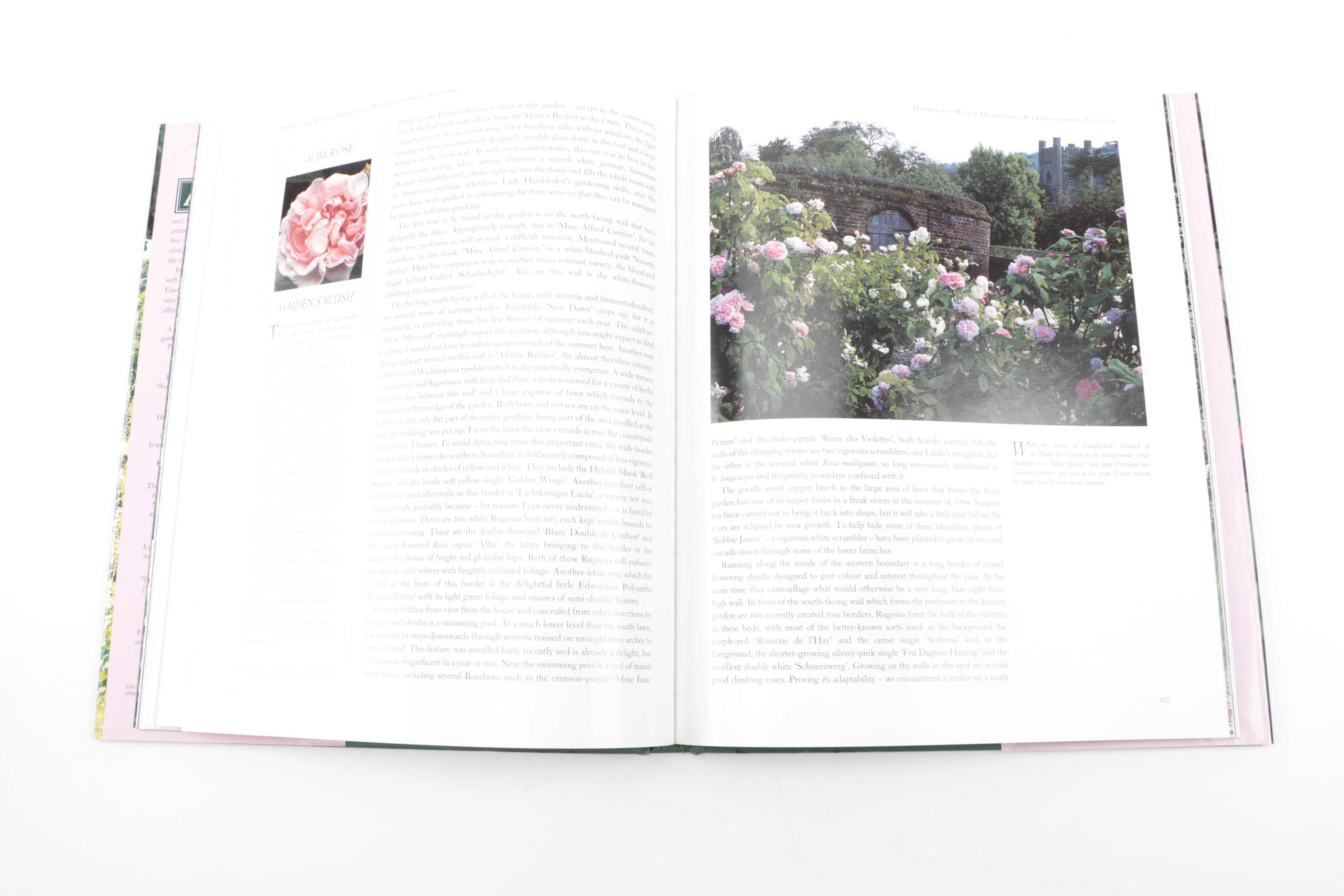 Assorted Books on Roses Including "Visions of Roses" Showing Beckett's Castle