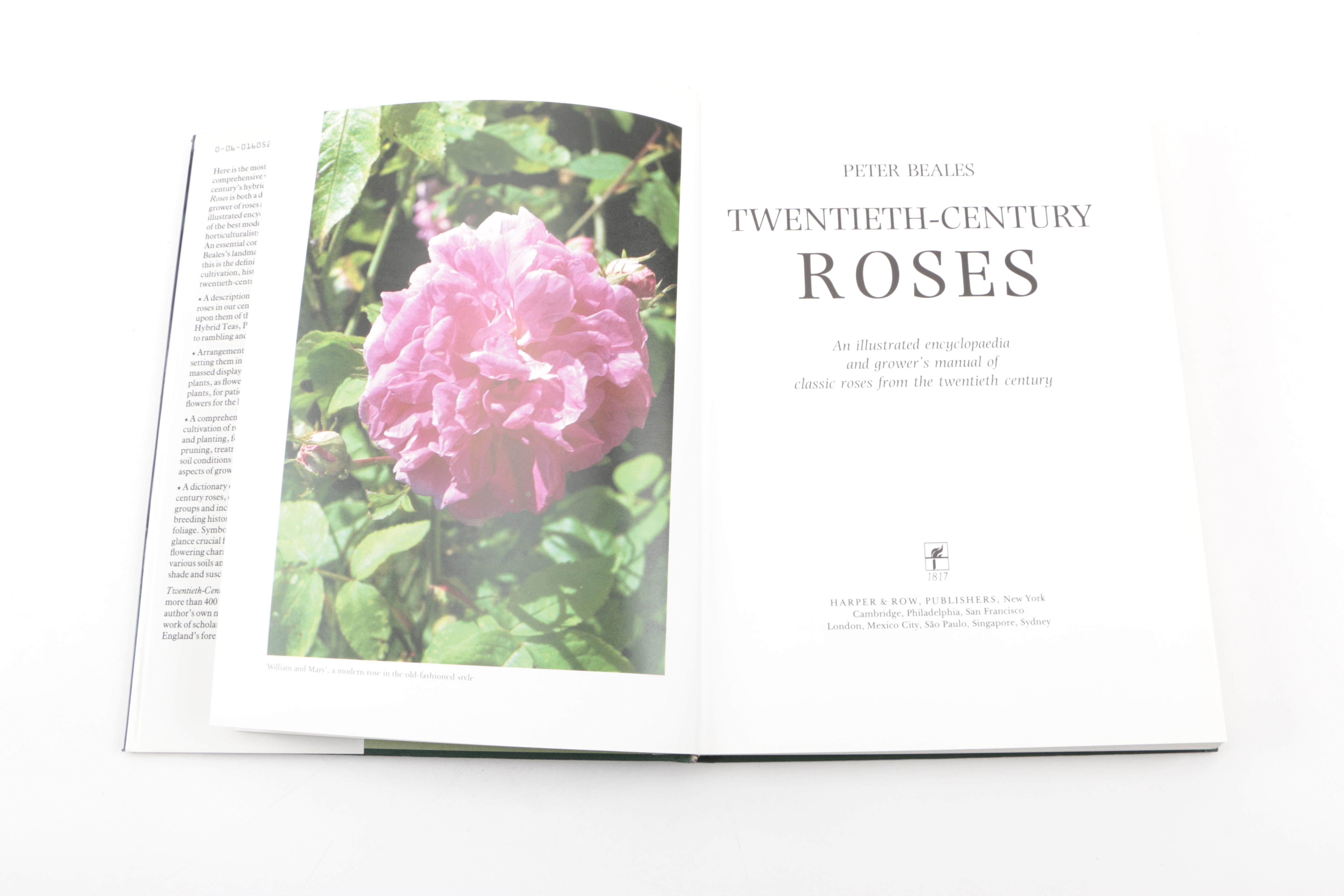 Assorted Books on Roses Including "Visions of Roses" Showing Beckett's Castle