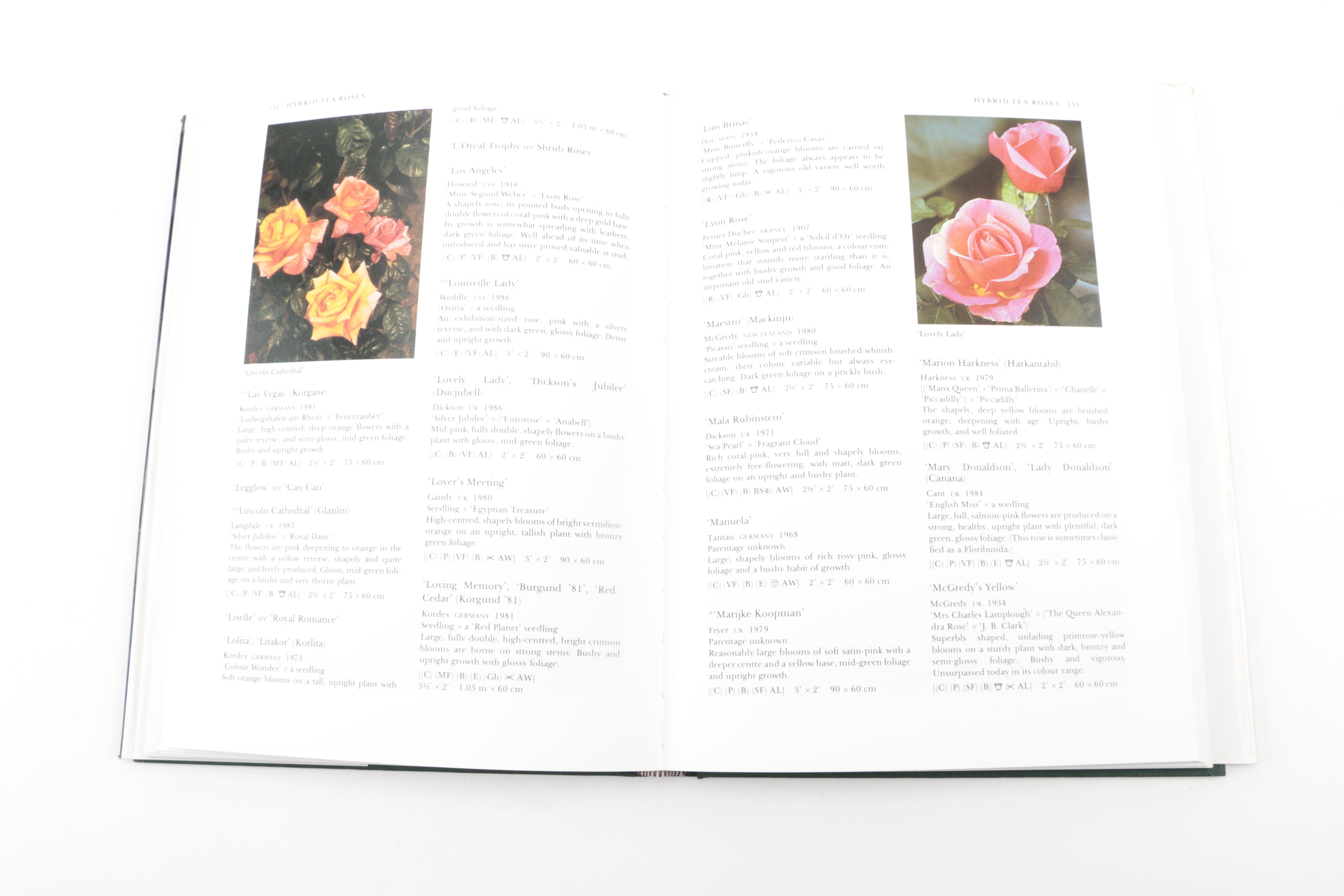 Assorted Books on Roses Including "Visions of Roses" Showing Beckett's Castle