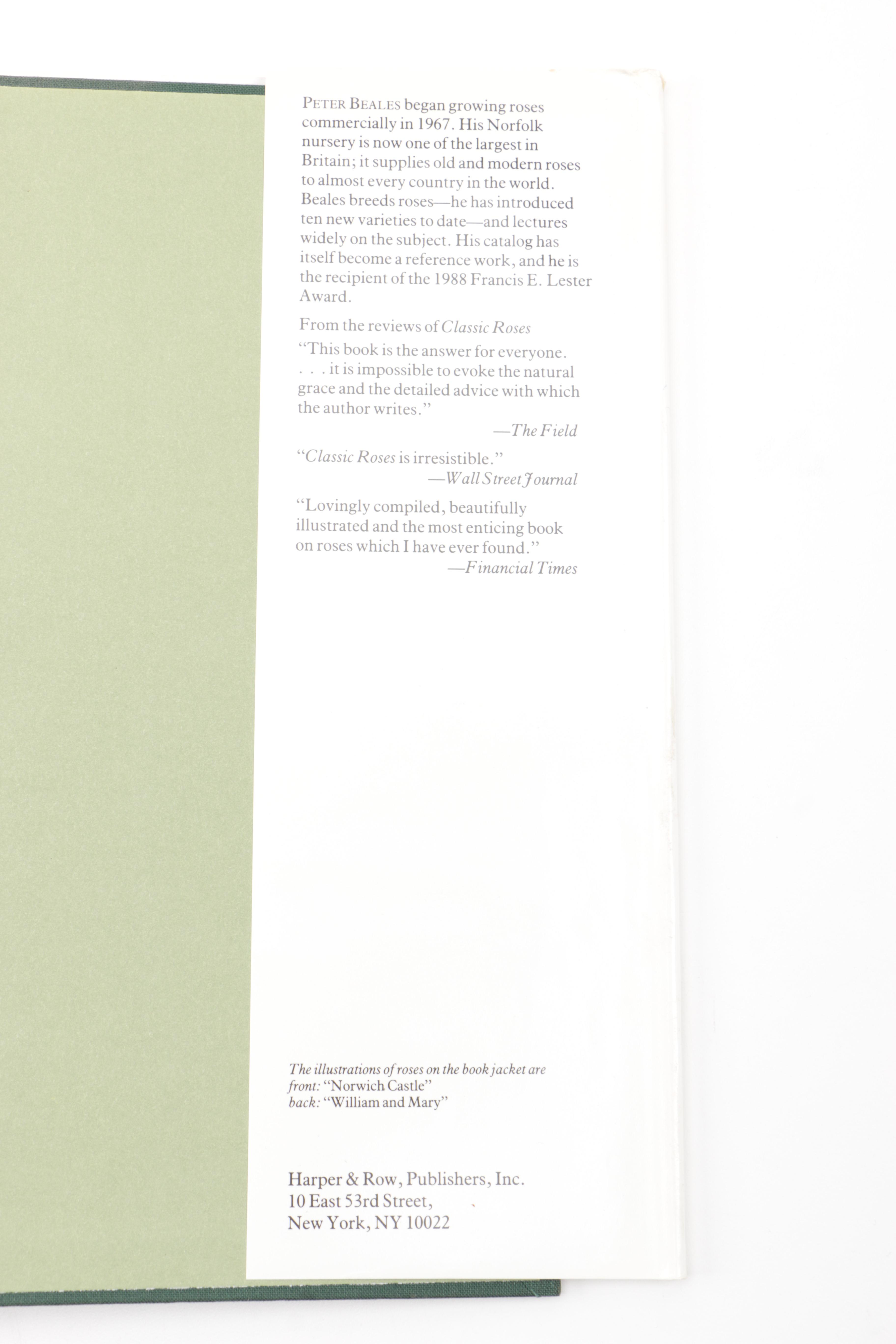 Assorted Books on Roses Including "Visions of Roses" Showing Beckett's Castle