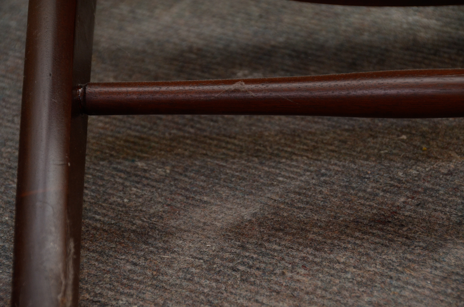 Empire Style Mahogany Rush Seat Armchair