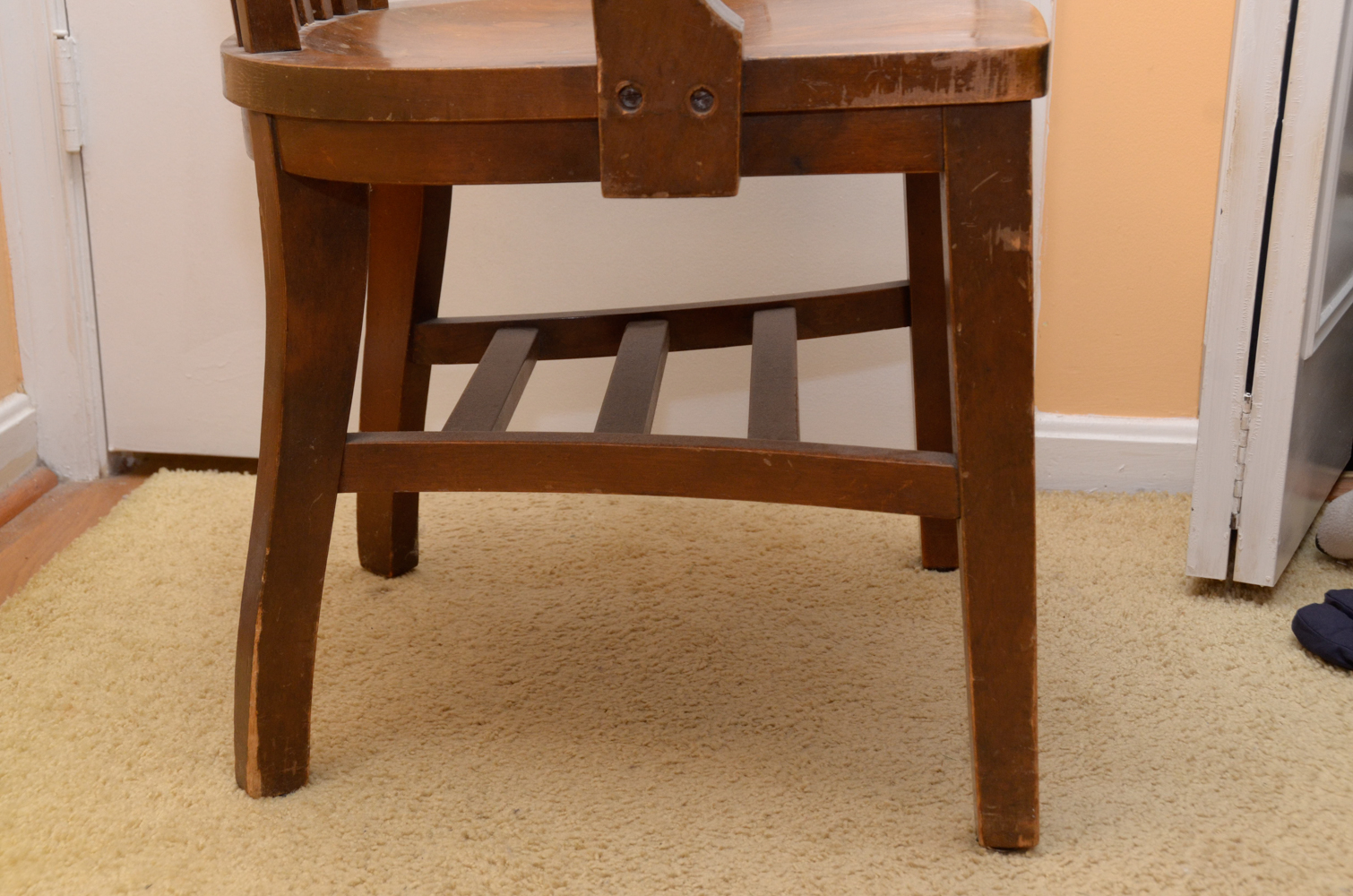 Early 20th Century Walnut Office Chair by Sikes