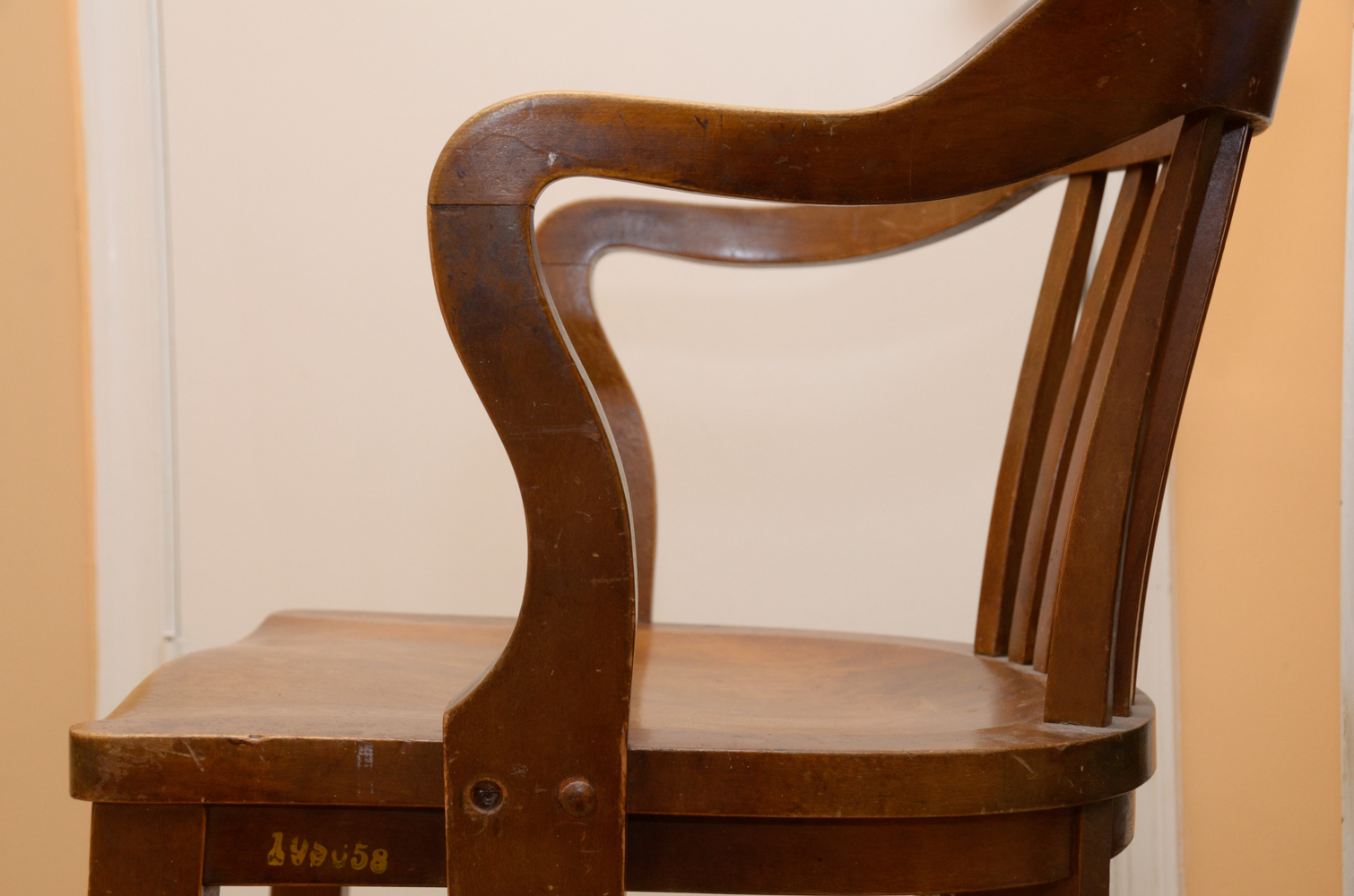 Early 20th Century Walnut Office Chair by Sikes