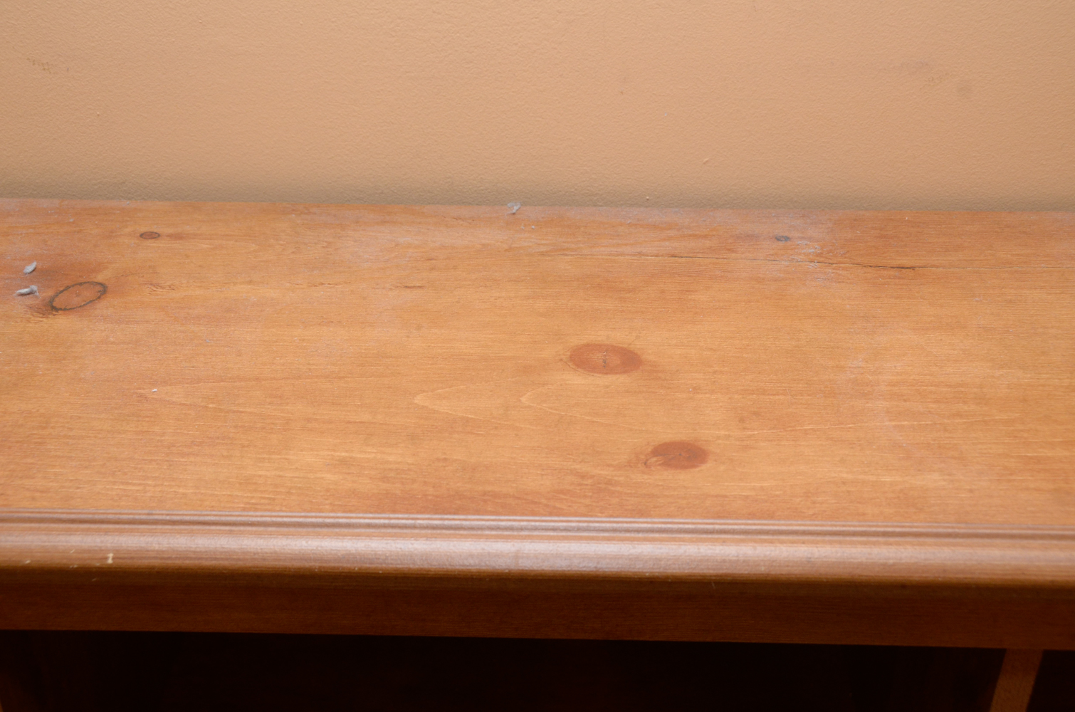 Queen Size Pine Headboard with Bookcase