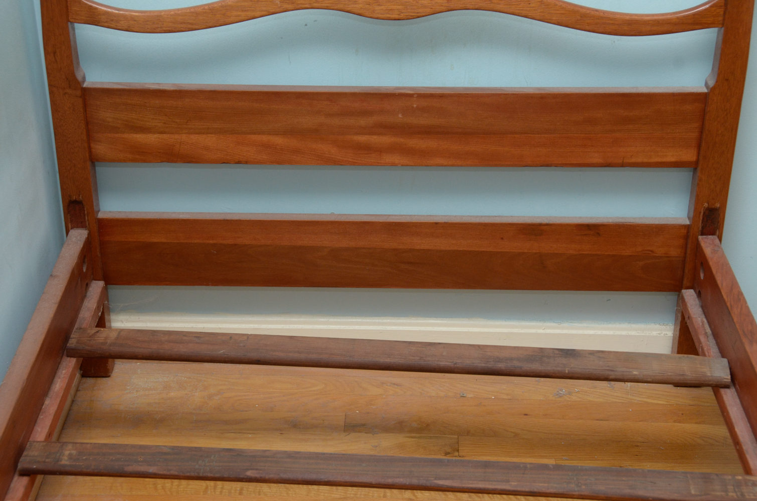 Pair of Vintage Wooden Twin Beds