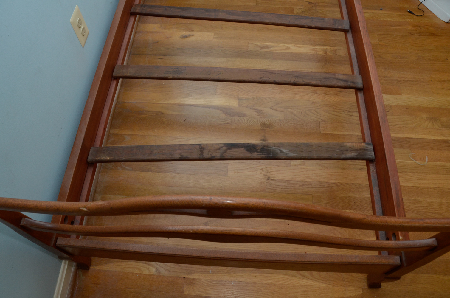 Pair of Vintage Wooden Twin Beds