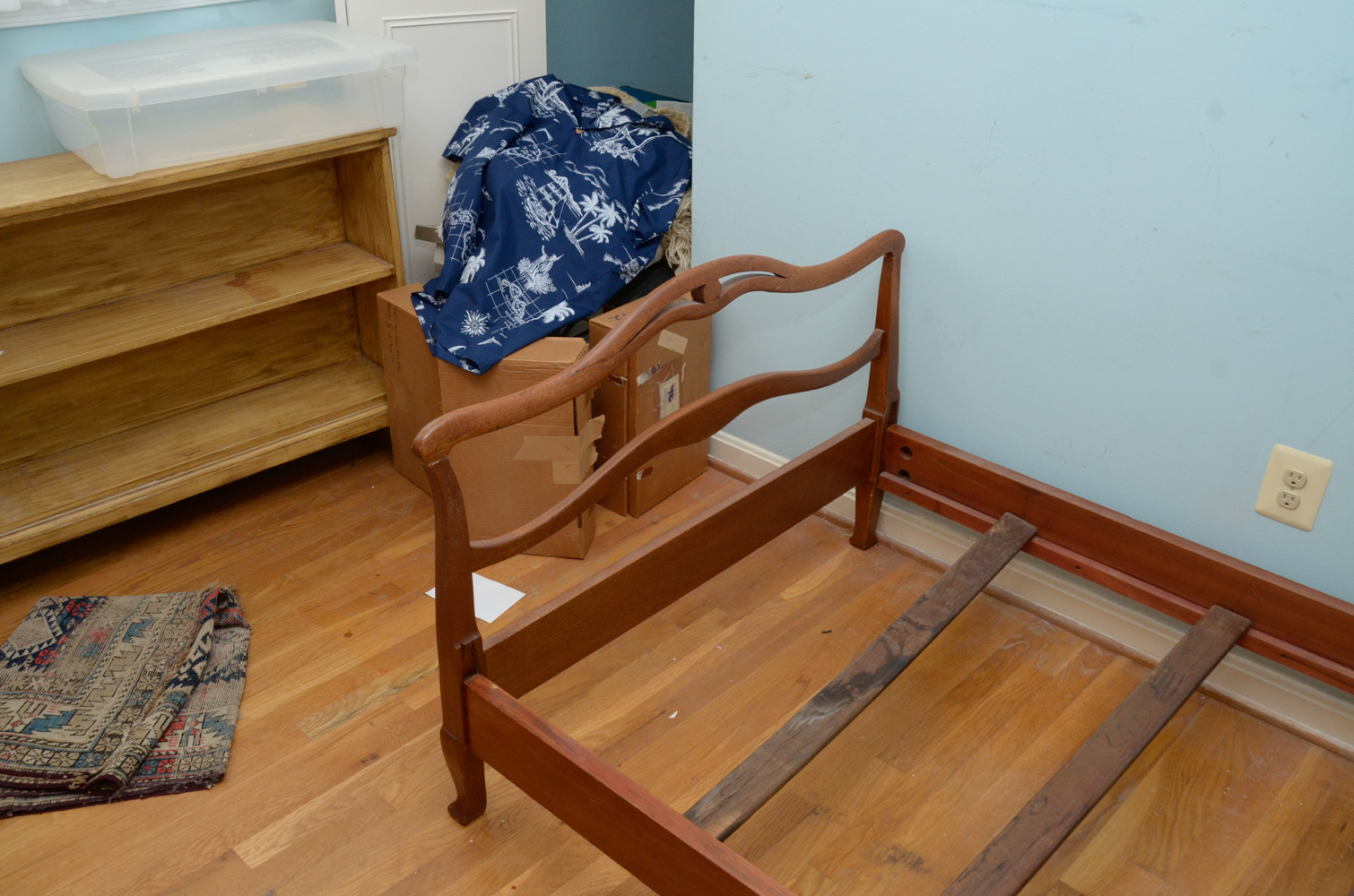 Pair of Vintage Wooden Twin Beds