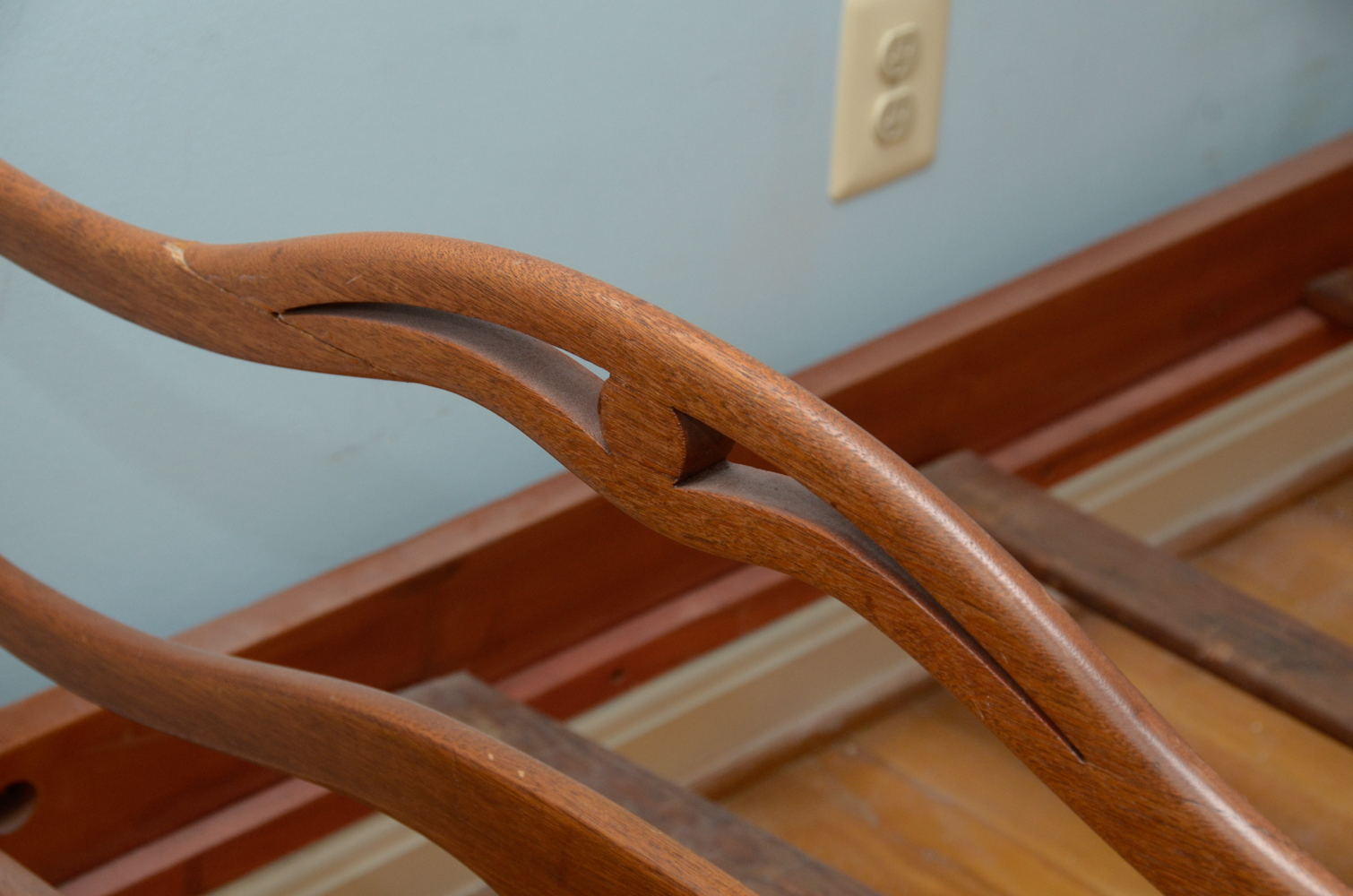 Pair of Vintage Wooden Twin Beds
