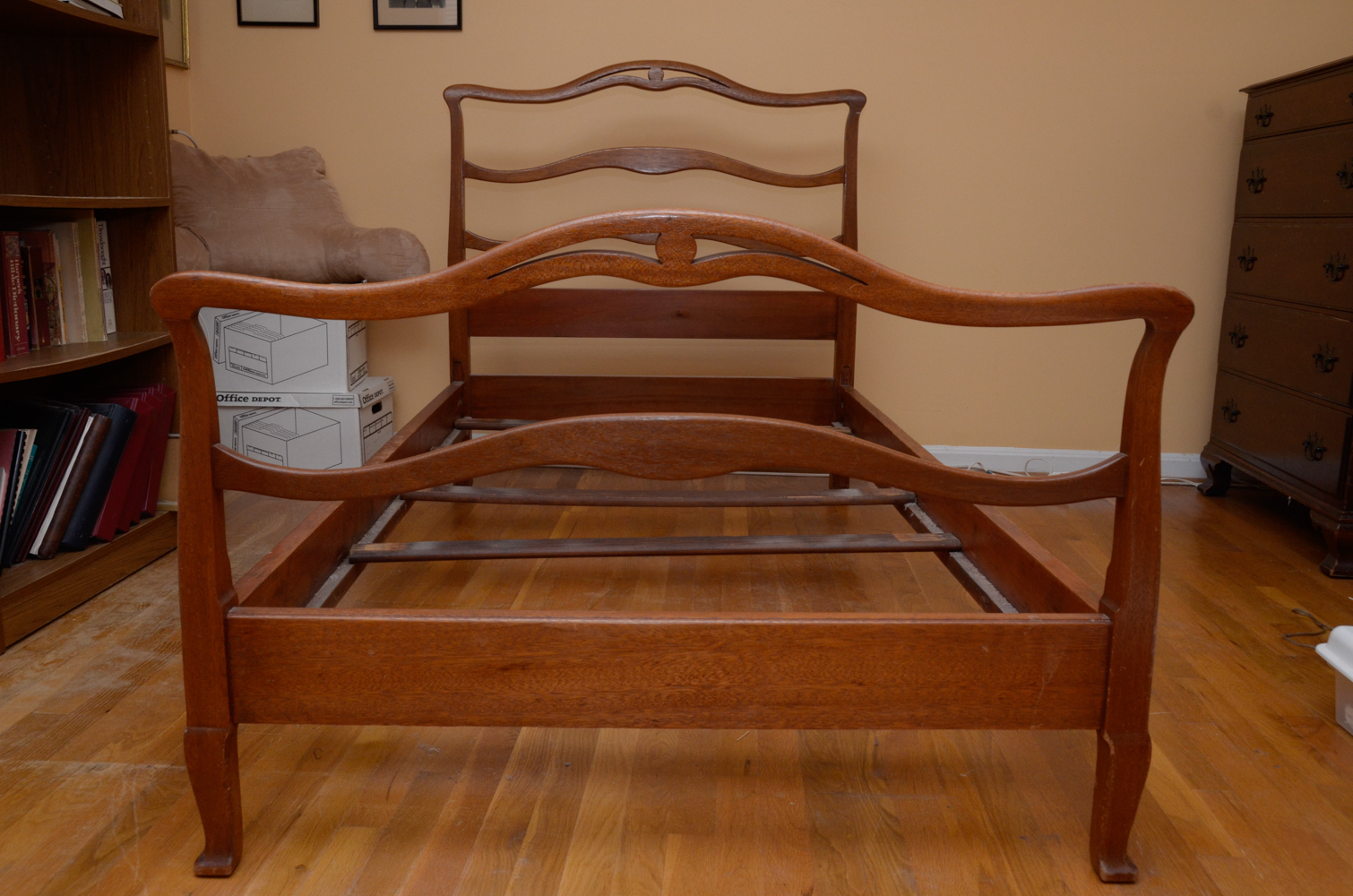 Pair of Vintage Wooden Twin Beds