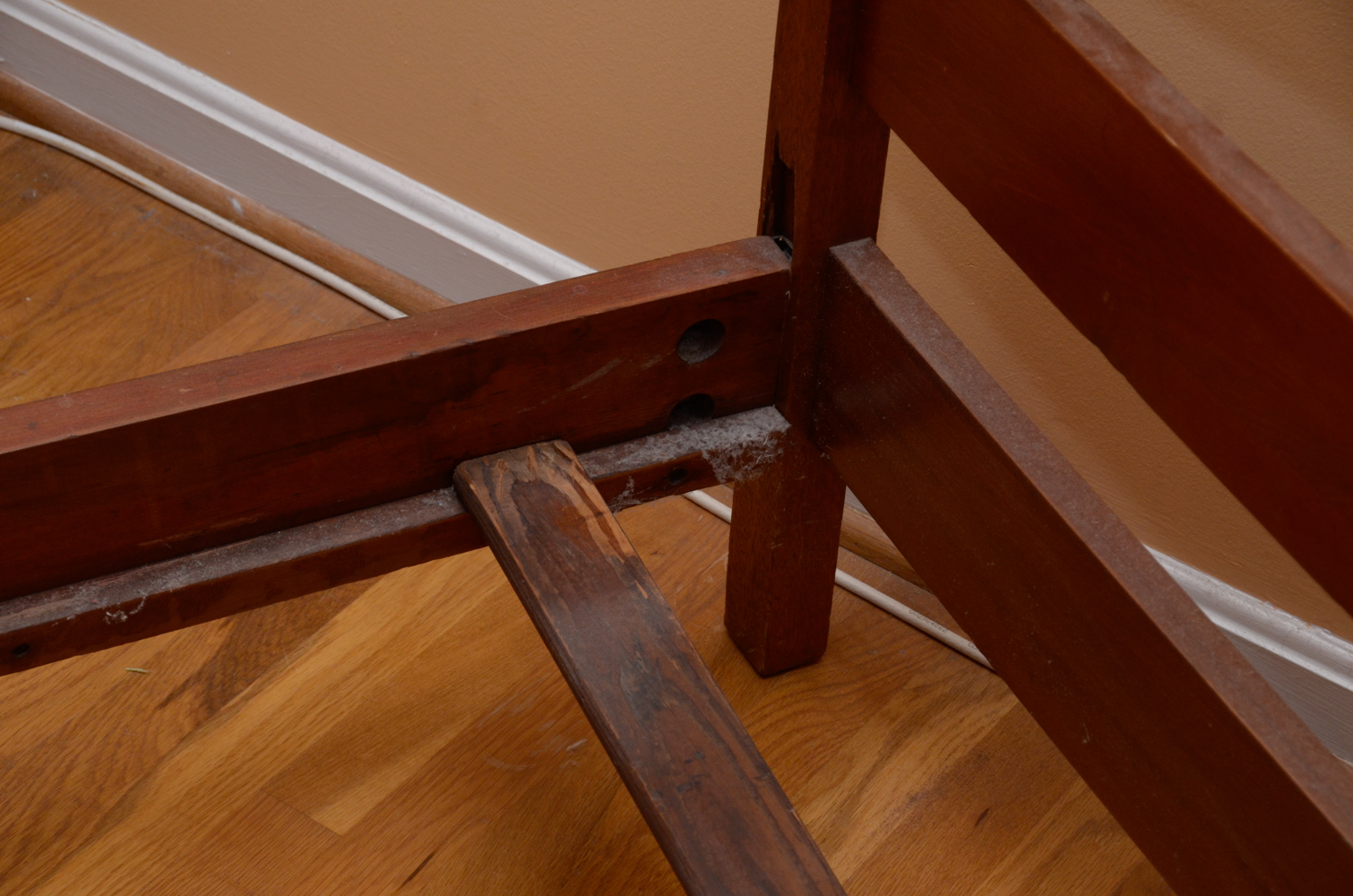 Pair of Vintage Wooden Twin Beds