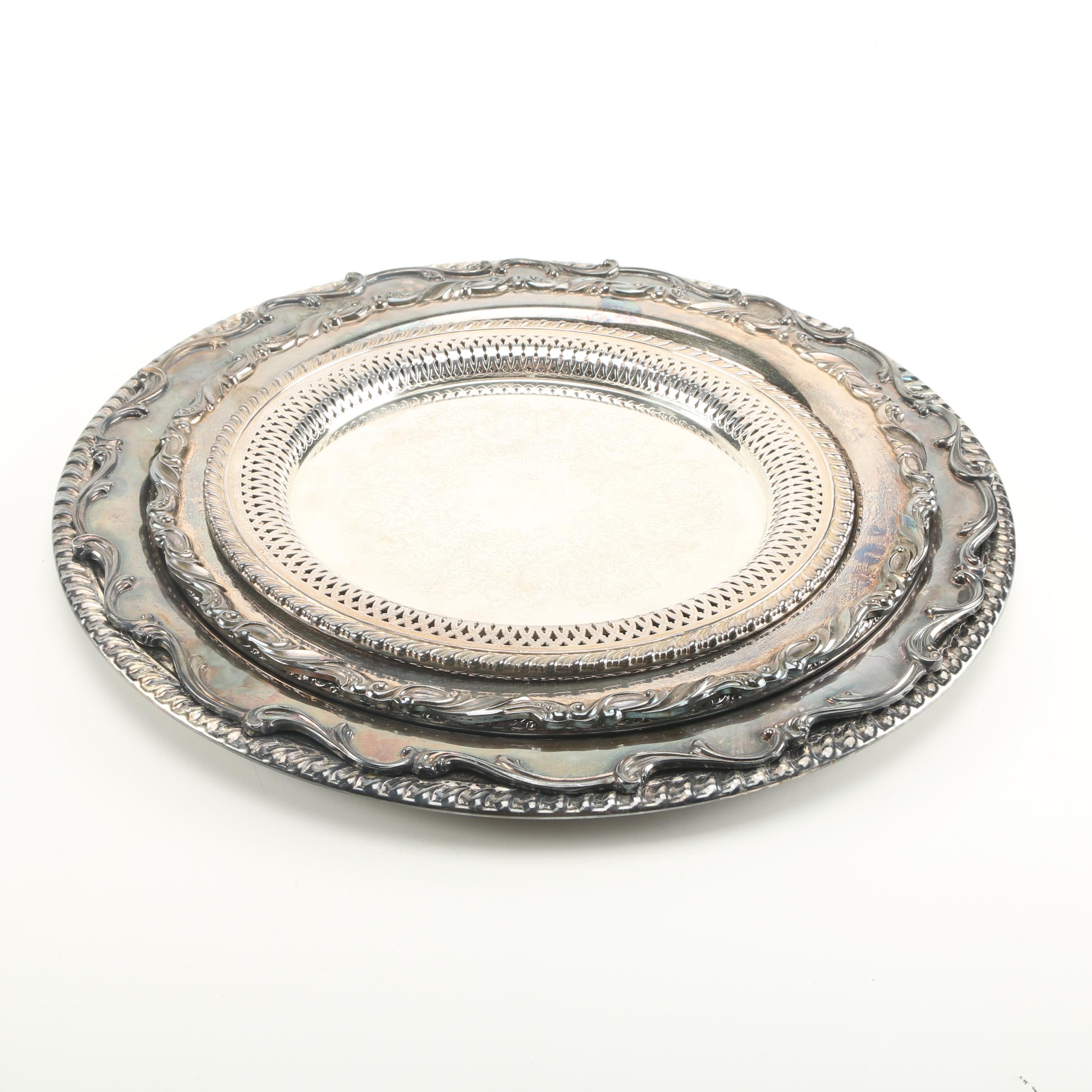 Silver Plate Trays Featuring Wm. A. Rogers