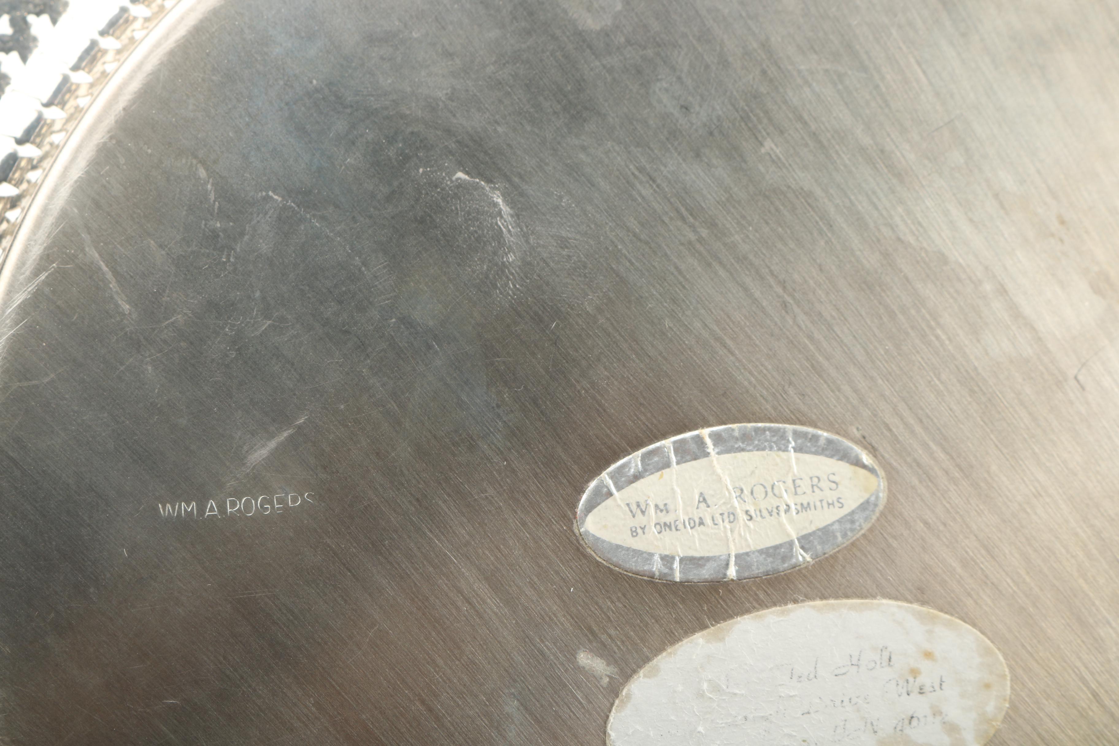 Silver Plate Trays Featuring Wm. A. Rogers